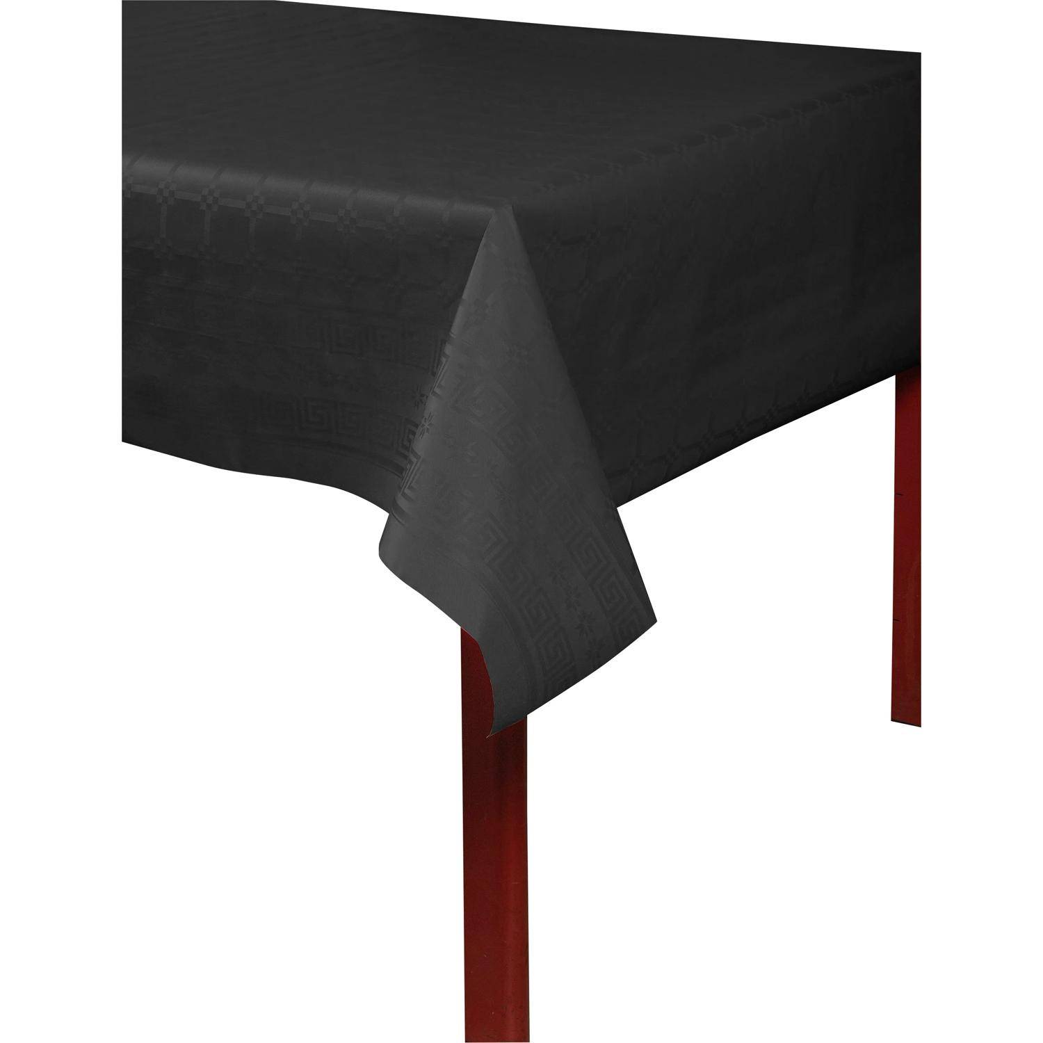 Pronappe 12x Papiertischdecke Rolle Damastprägung - 6x1,18m - Schwarz RD260634I