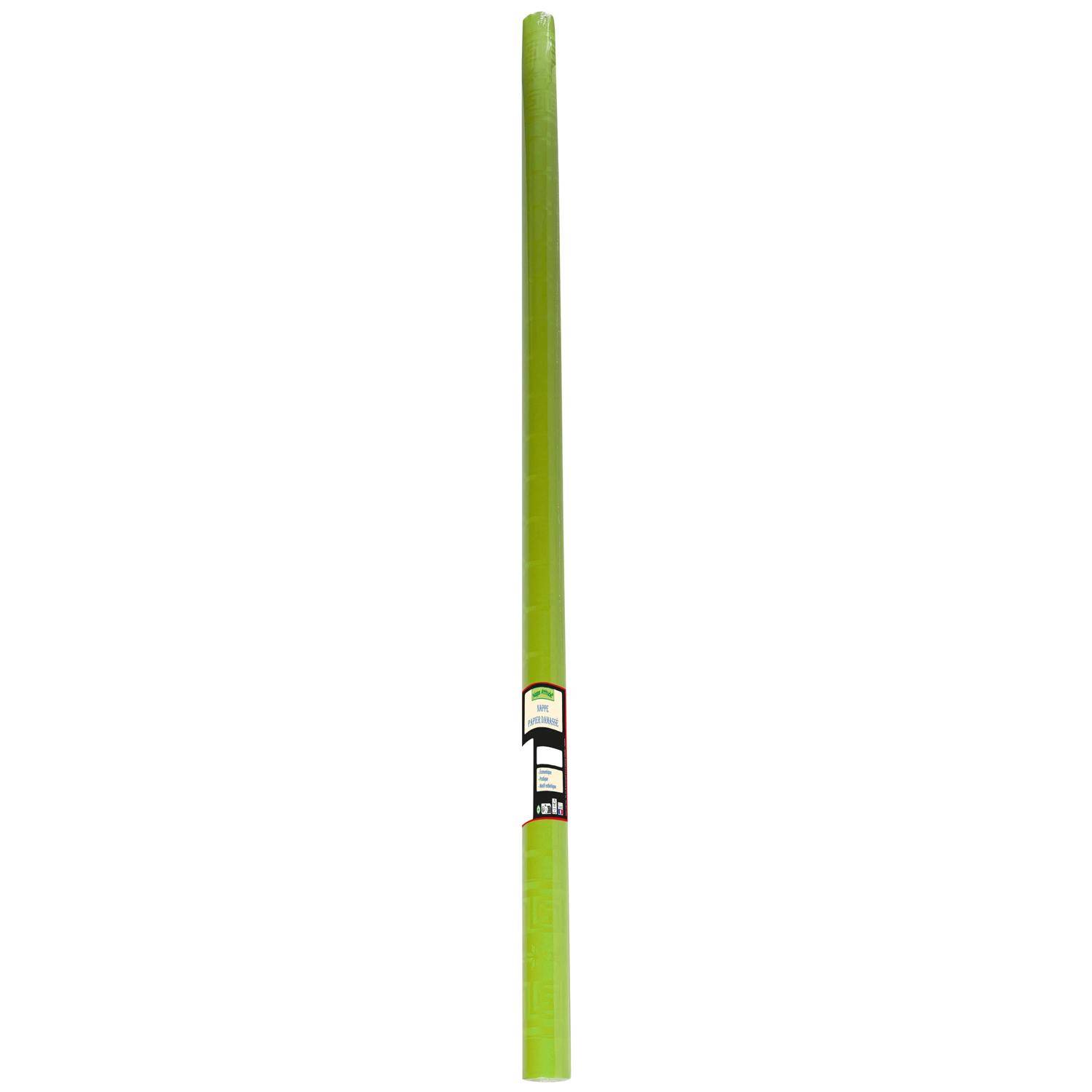 Pronappe 12x Papiertischdecke Rolle Damastprägung - 6x1,18m - Kiwigrün RD260635I