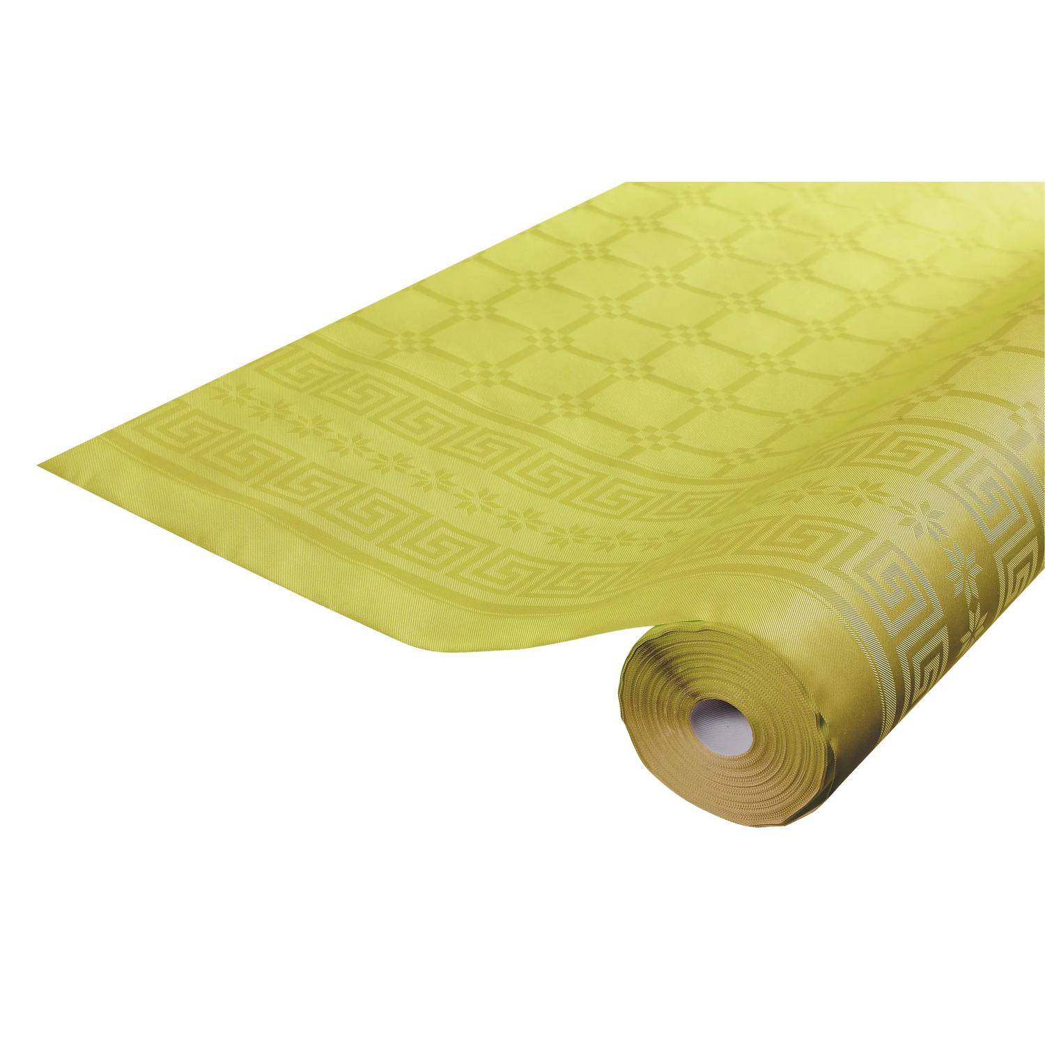 Pronappe 12x Papiertischdecke Rolle Damastprägung - 6x1,18m - Kiwigrün RD260635I