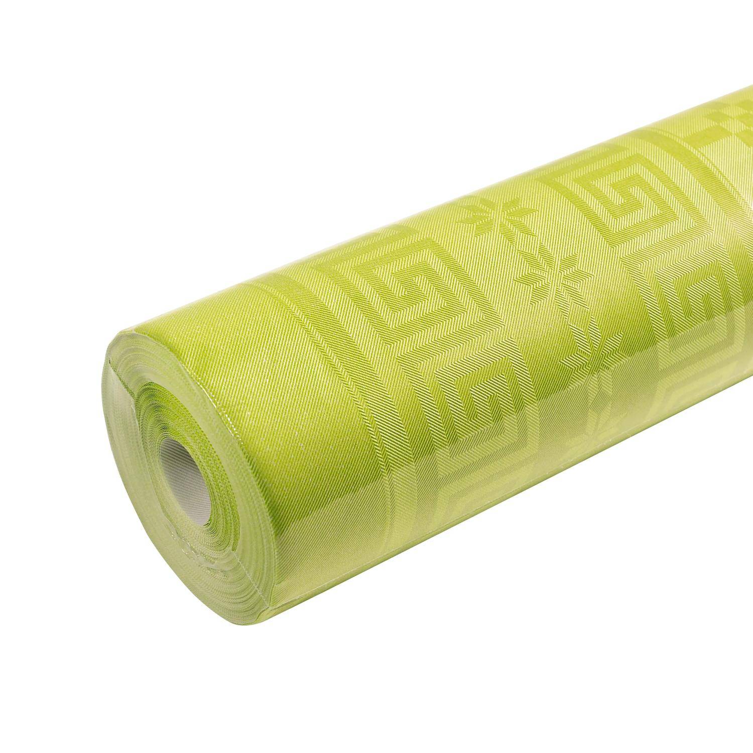 Pronappe 12x Papiertischdecke Rolle Damastprägung - 6x1,18m - Kiwigrün RD260635I