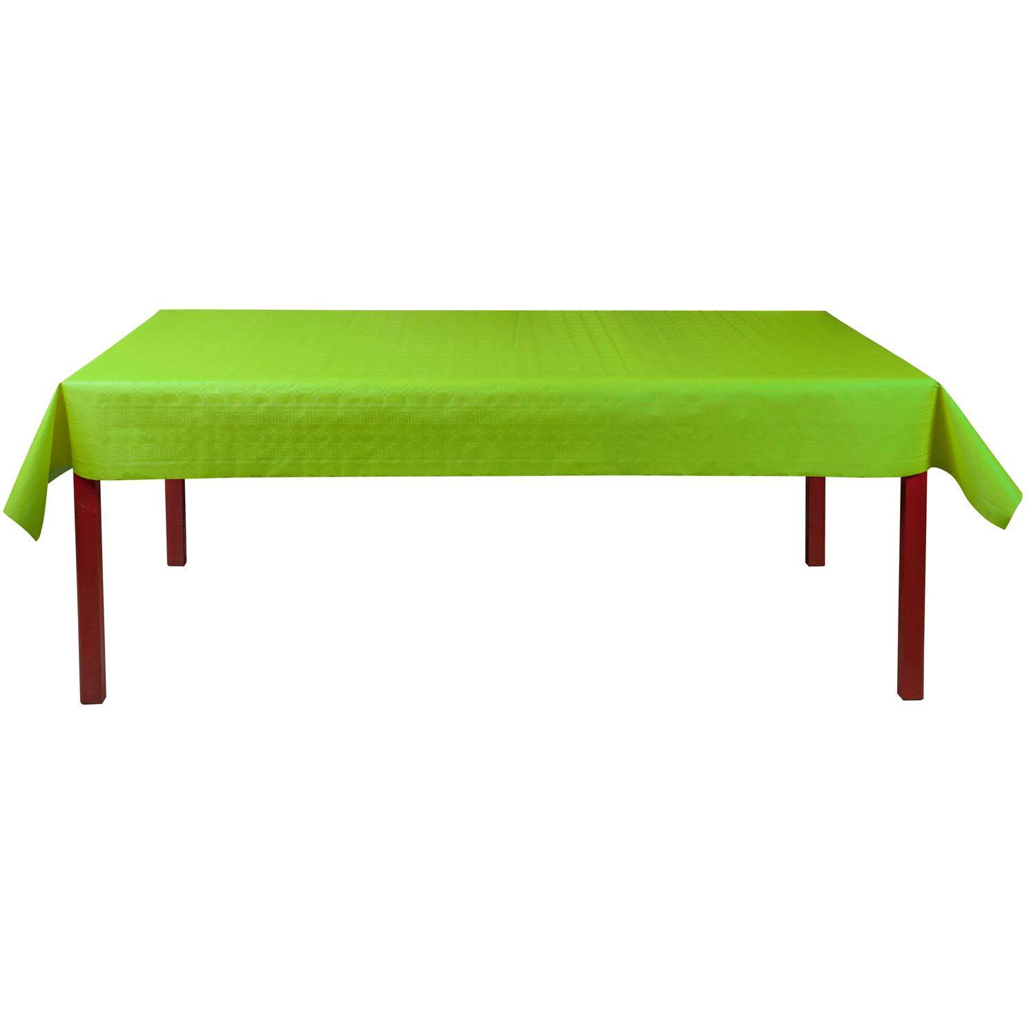 Pronappe 12x Papiertischdecke Rolle Damastprägung - 6x1,18m - Kiwigrün RD260635I