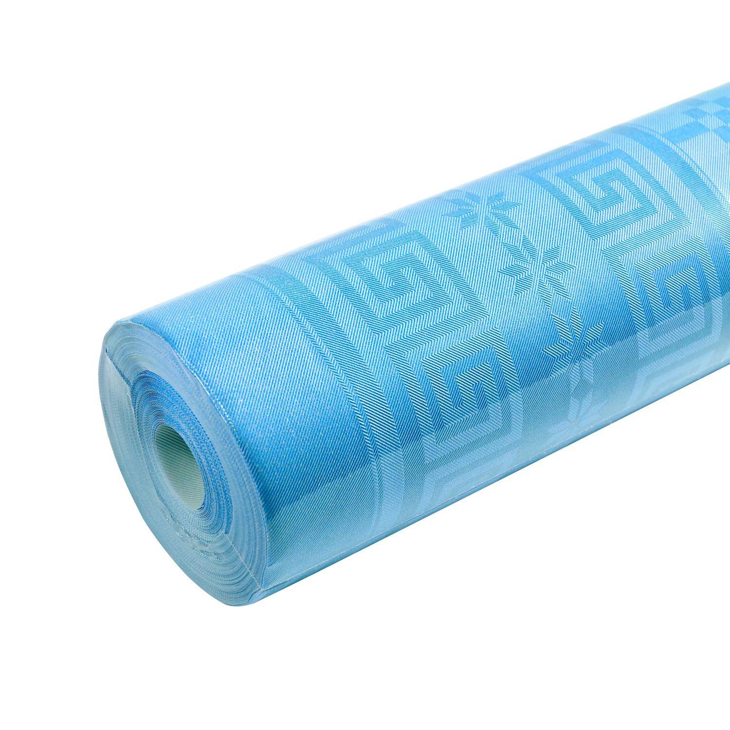 Pronappe 12x Papiertischdecke Rolle Damastprägung - 6x1,18m - Türkis RD260639I