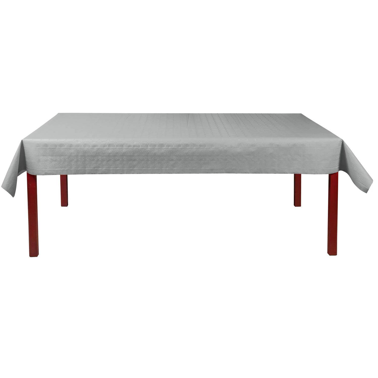 Pronappe 12x Papiertischdecke Rolle Damastprägung - 6x1,18m - Silber RD260652I