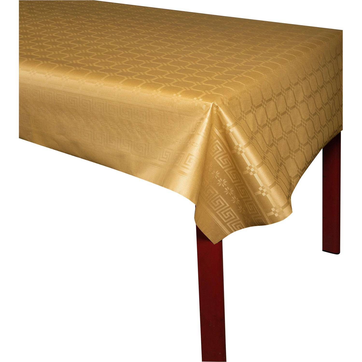 Pronappe 12x Papiertischdecke Rolle Damastprägung - 6x1,18m - Gold RD260657I