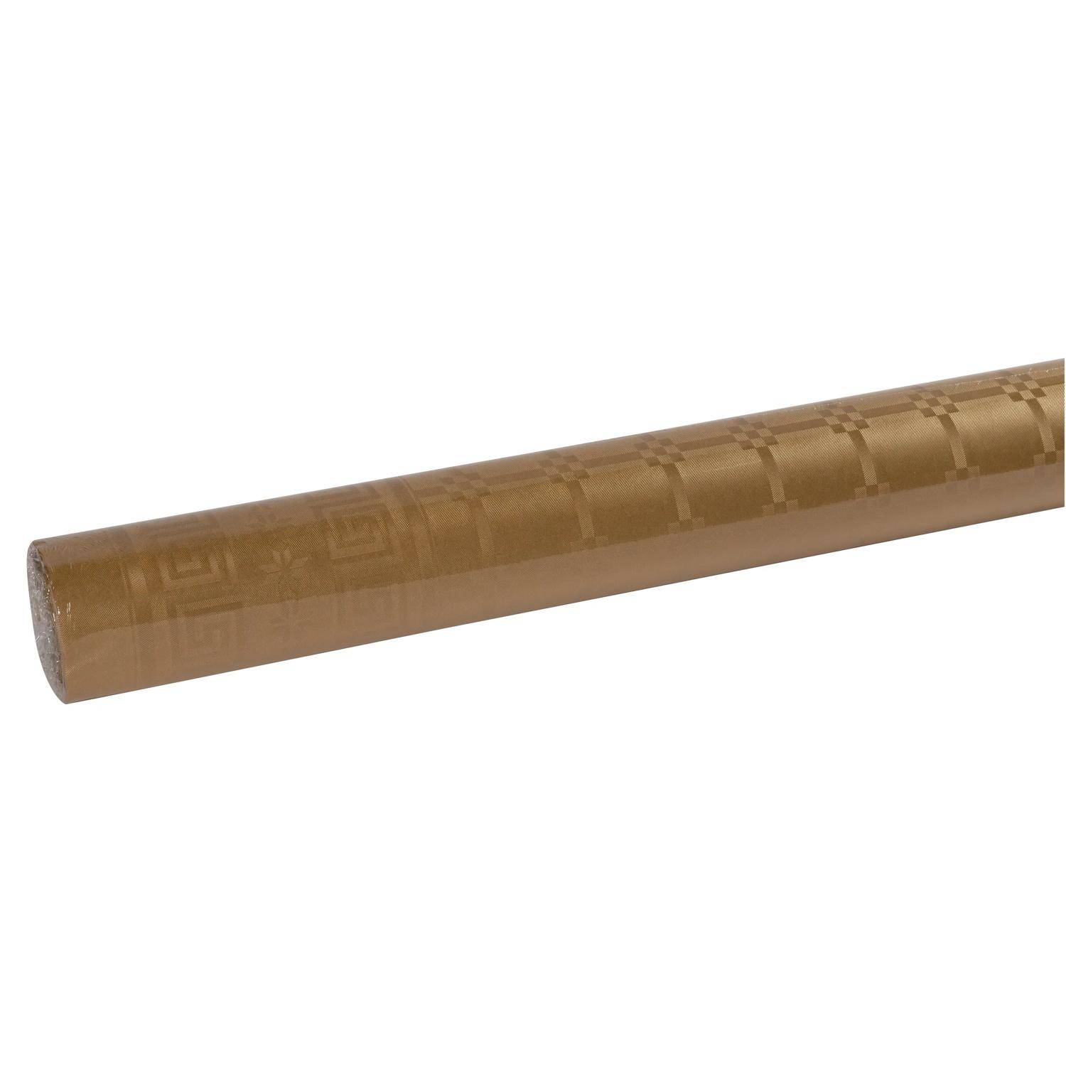 Pronappe 12x Papiertischdecke Rolle Damastprägung - 6x1,18m - Gold RD260657I