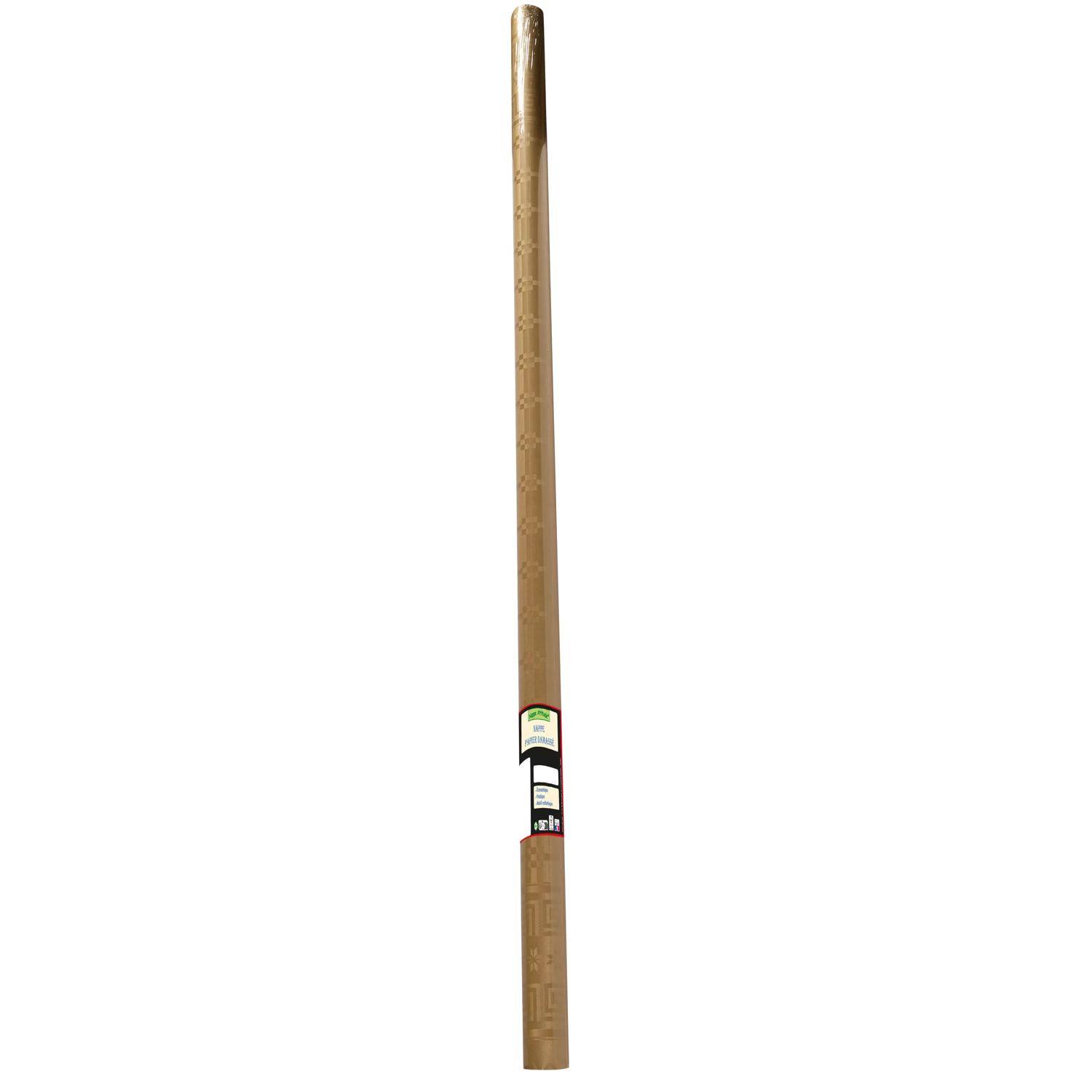 Pronappe 12x Papiertischdecke Rolle Damastprägung - 6x1,18m - Gold RD260657I