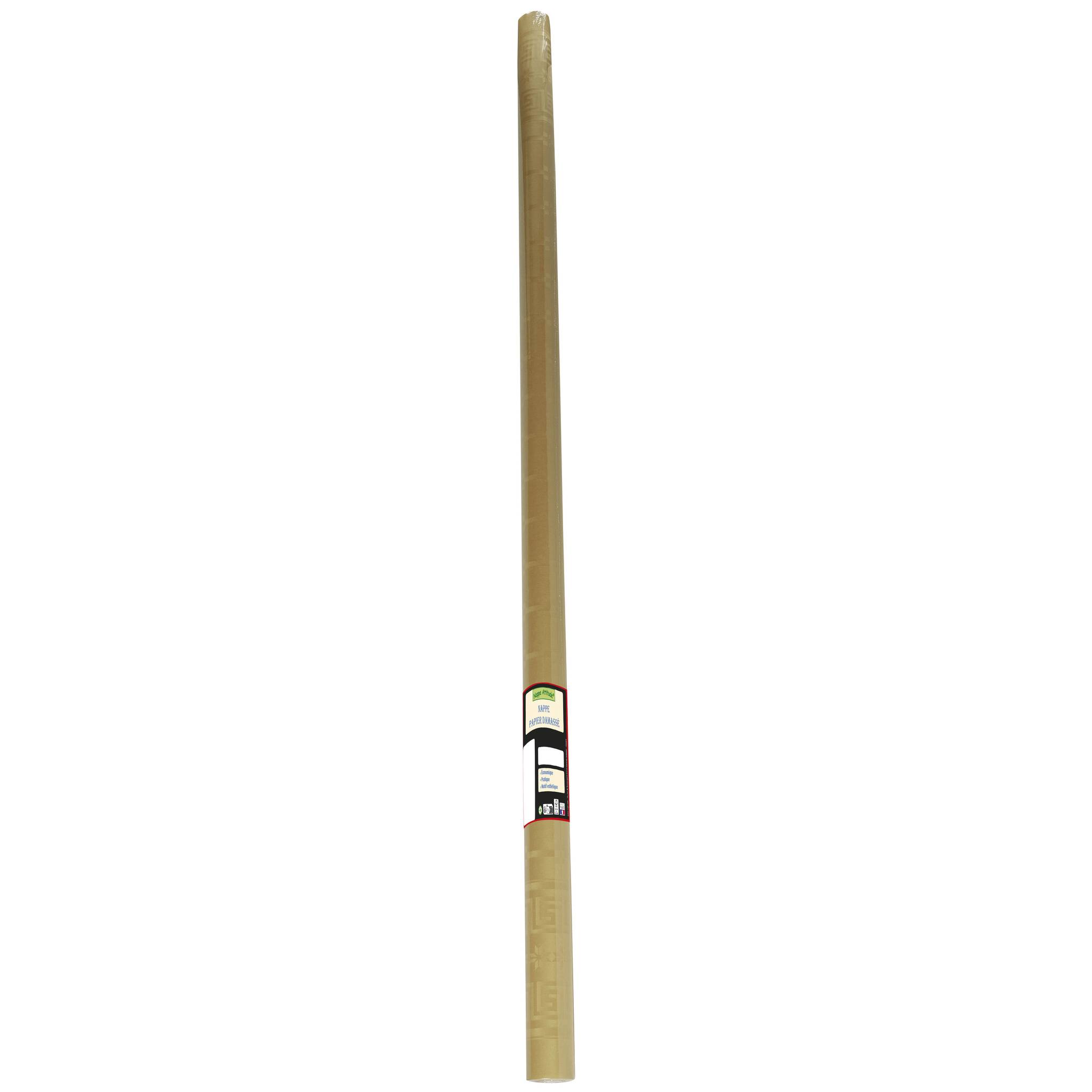 Pronappe 12x Papiertischdecke Rolle Damastprägung 6x1,18m Schnurbraun RD260668I