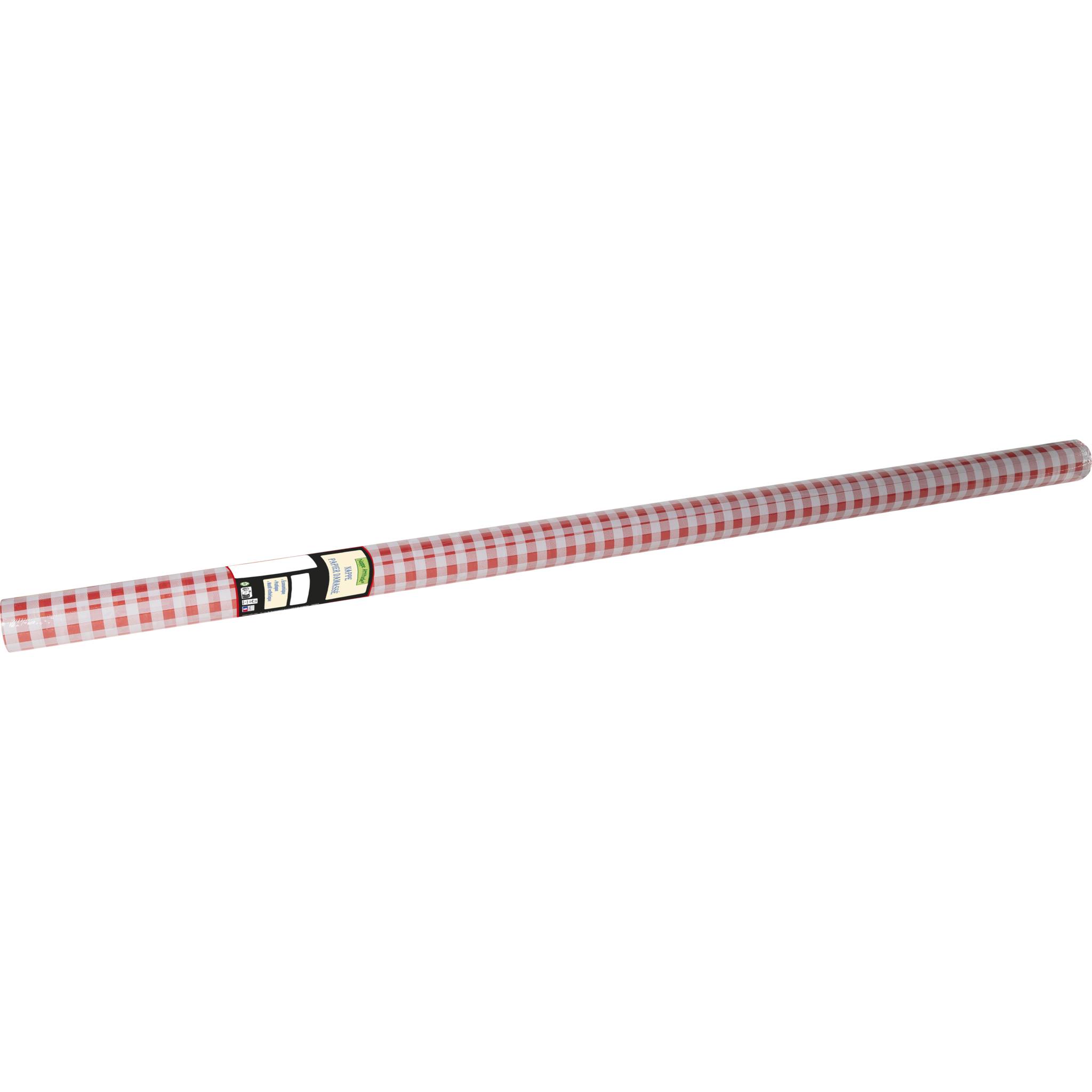 Pronappe 12x Papiertischdecke Rolle Damastprägung 6x1,18m - Vichy Rot RD260670I