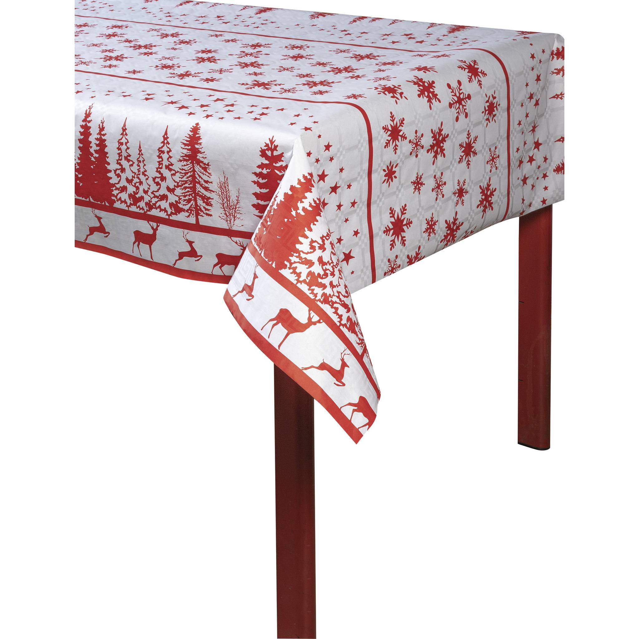 Pronappe 12x Papiertischdecke Rolle Damastprägung 6x1,18m Rot RD260681I