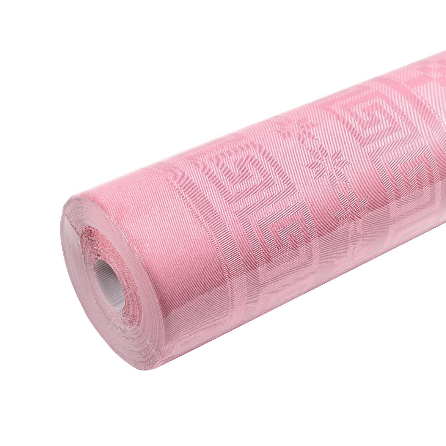 Pronappe 12x Papiertischdecke Rolle Damastprägung - 6x1,18m Puderrosa RD260686I