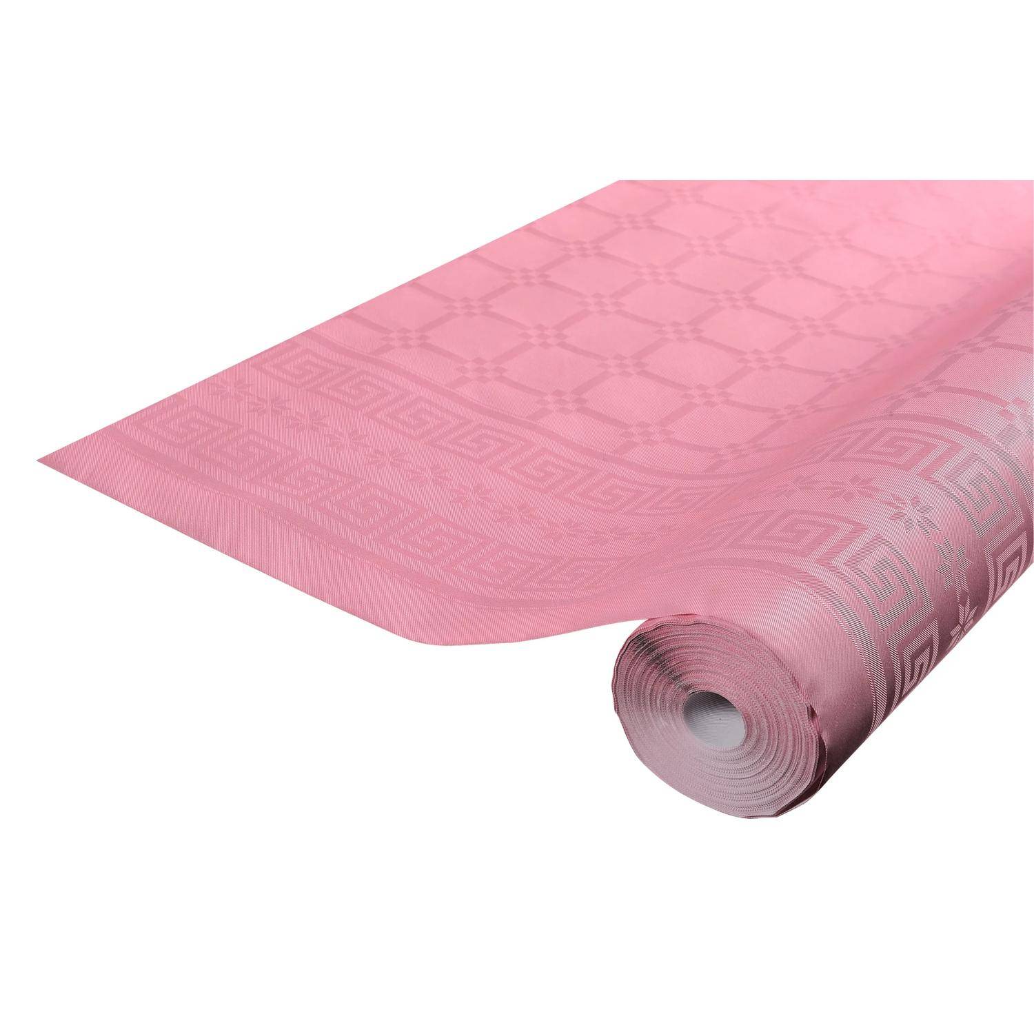 Pronappe 12x Papiertischdecke Rolle Damastprägung - 6x1,18m Puderrosa RD260686I