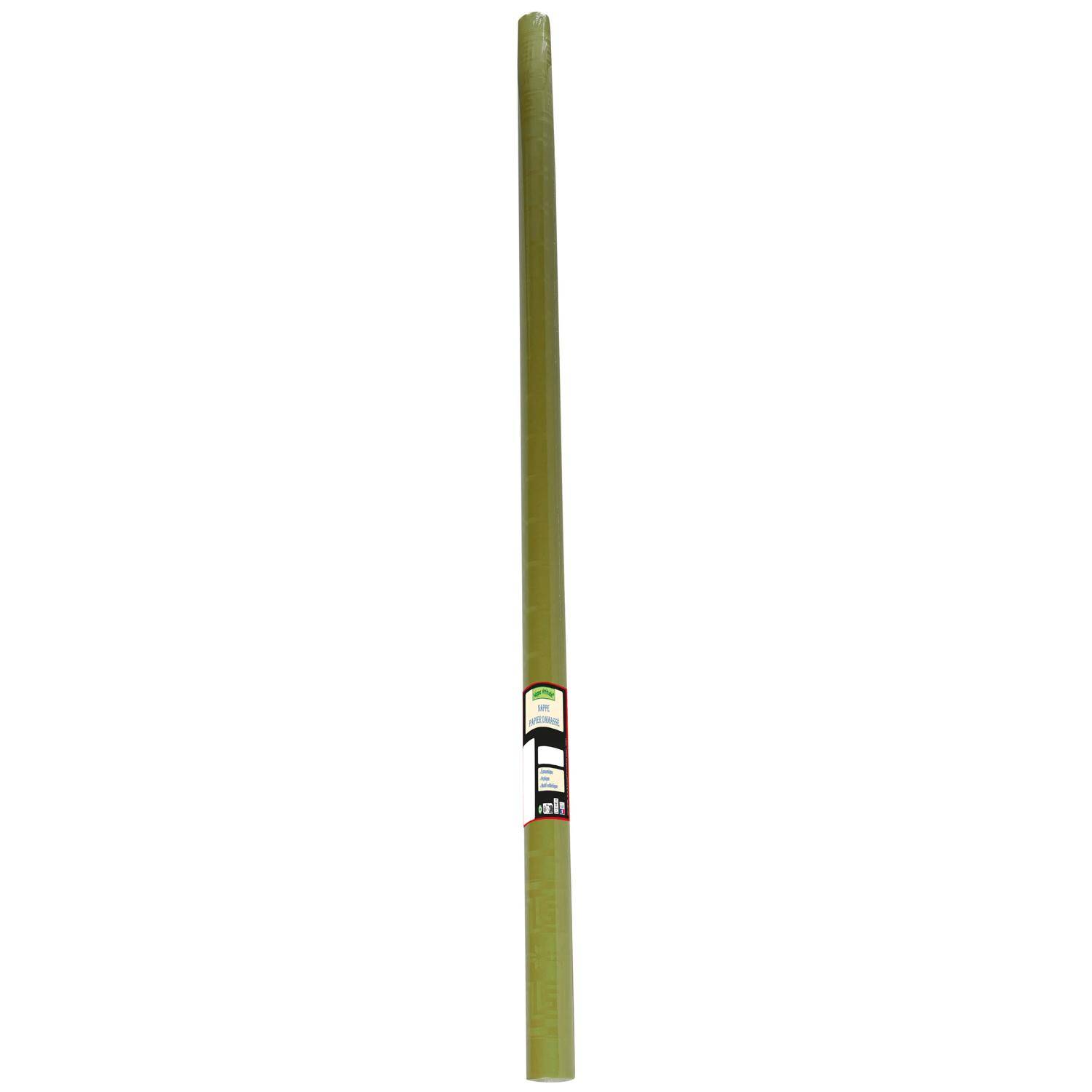 Pronappe 12x Papiertischdecke Rolle Damastprägung - 6x1,18m - Olivgrün RD260690I