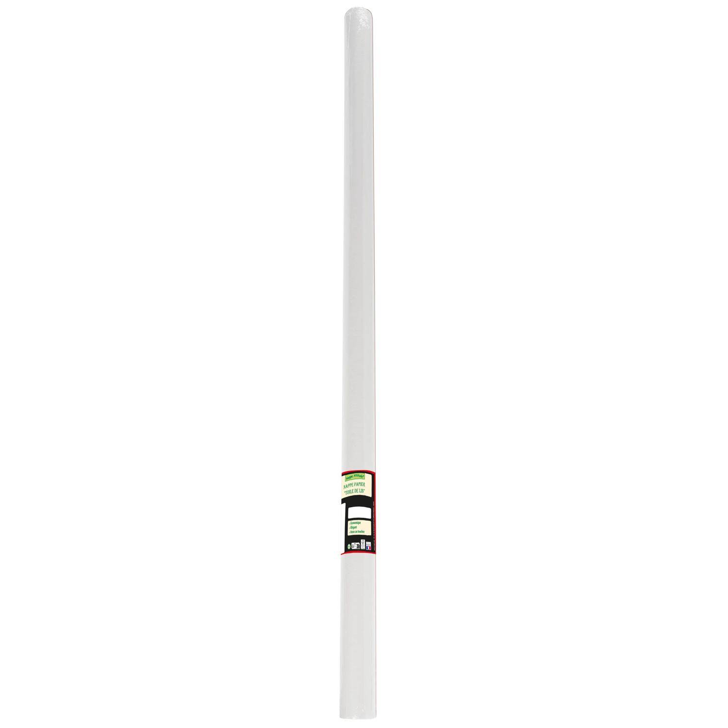 Pronappe 16x Tischdecke Rolle, geprägt, Leineneffekt 6x1,18m Weiß RG360601I