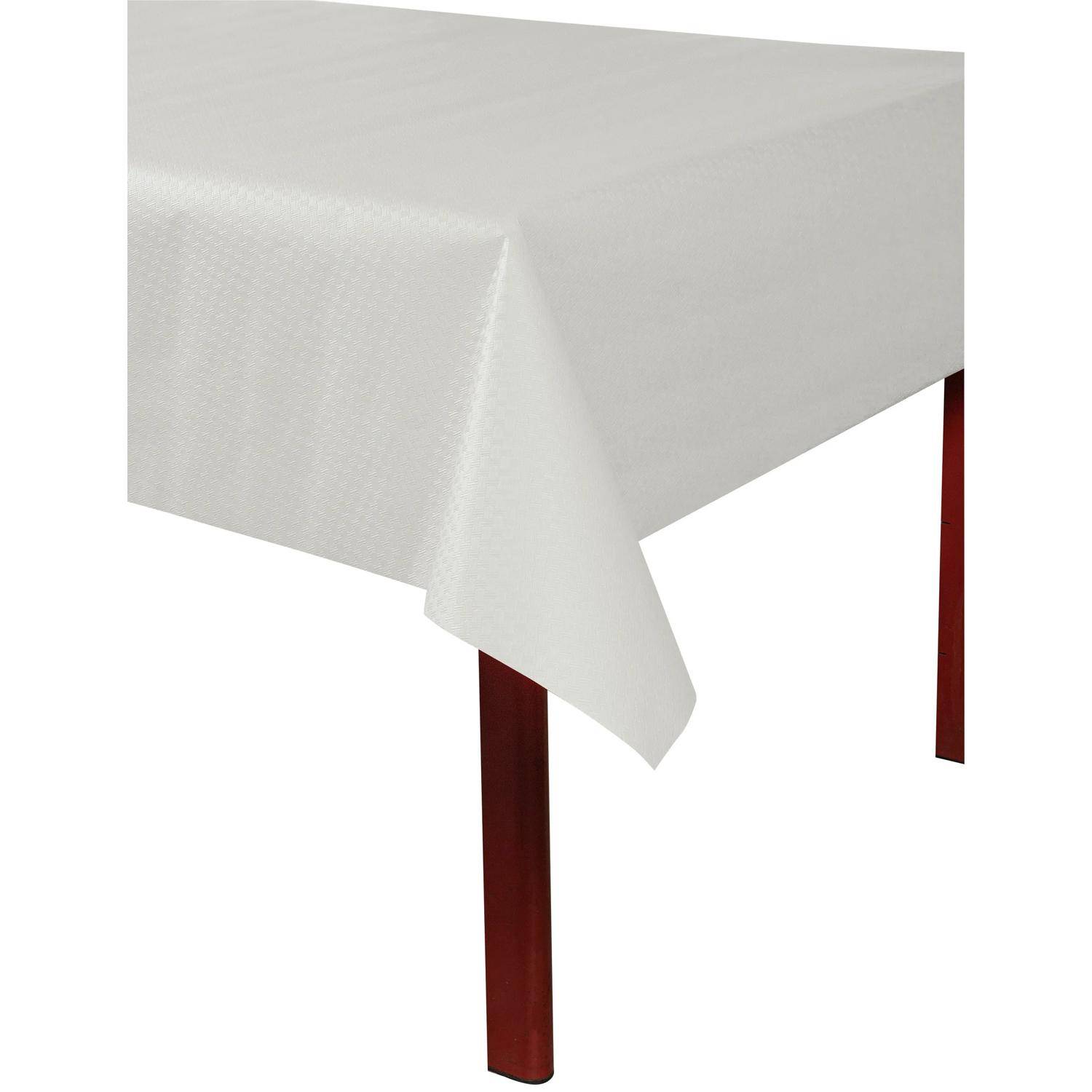 Pronappe 16x Tischdecke Rolle, geprägt, Leineneffekt 6x1,18m Weiß RG360601I