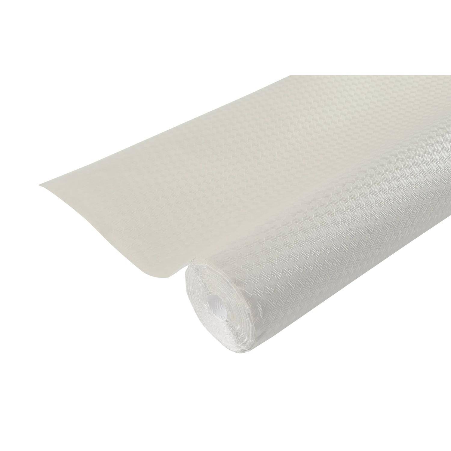 Pronappe 16x Tischdecke Rolle, geprägt, Leineneffekt 6x1,18m Weiß RG360601I