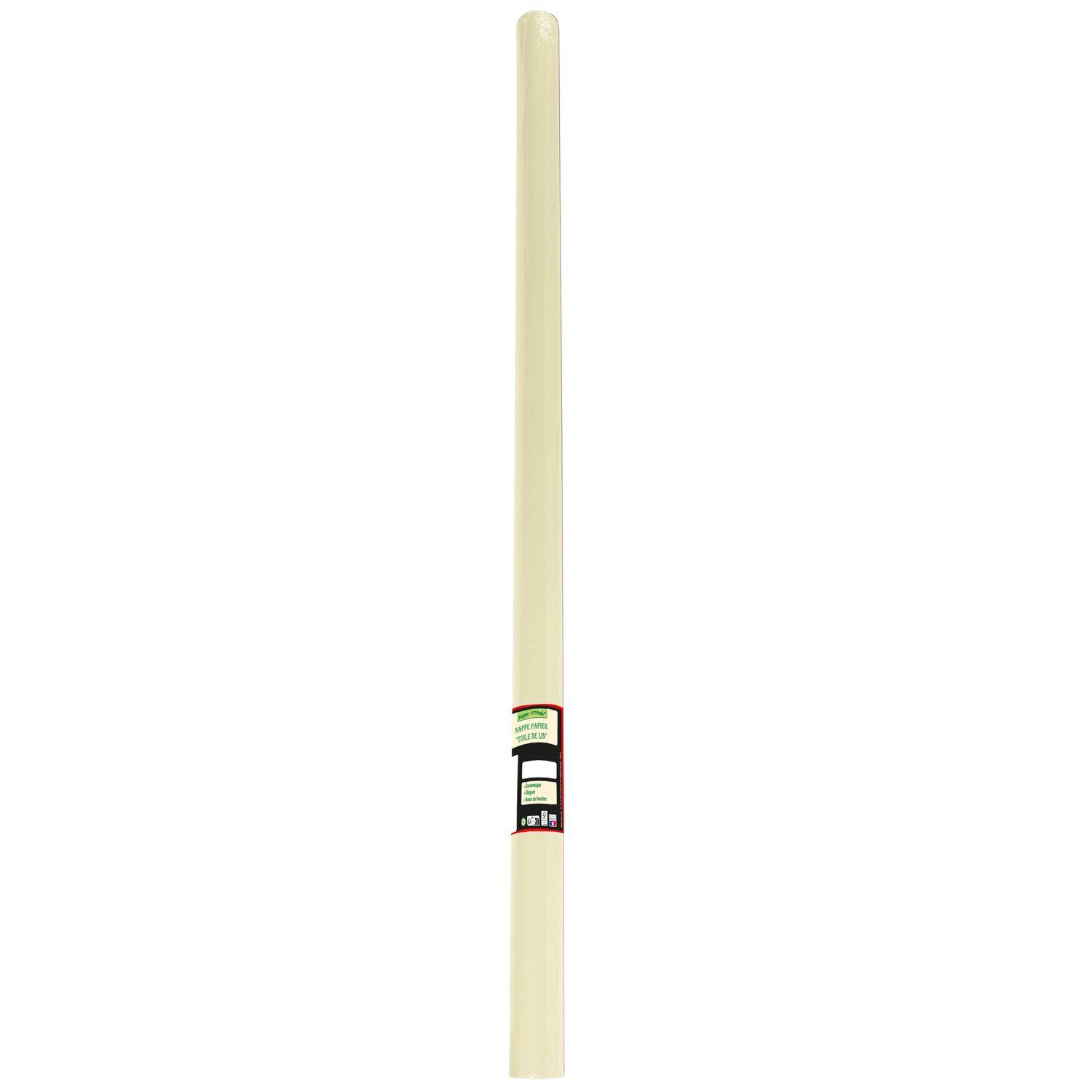 Pronappe 16x Tischdecke Rolle, geprägt, Leineneffekt 6x1,18m Elfenbein RG360624I