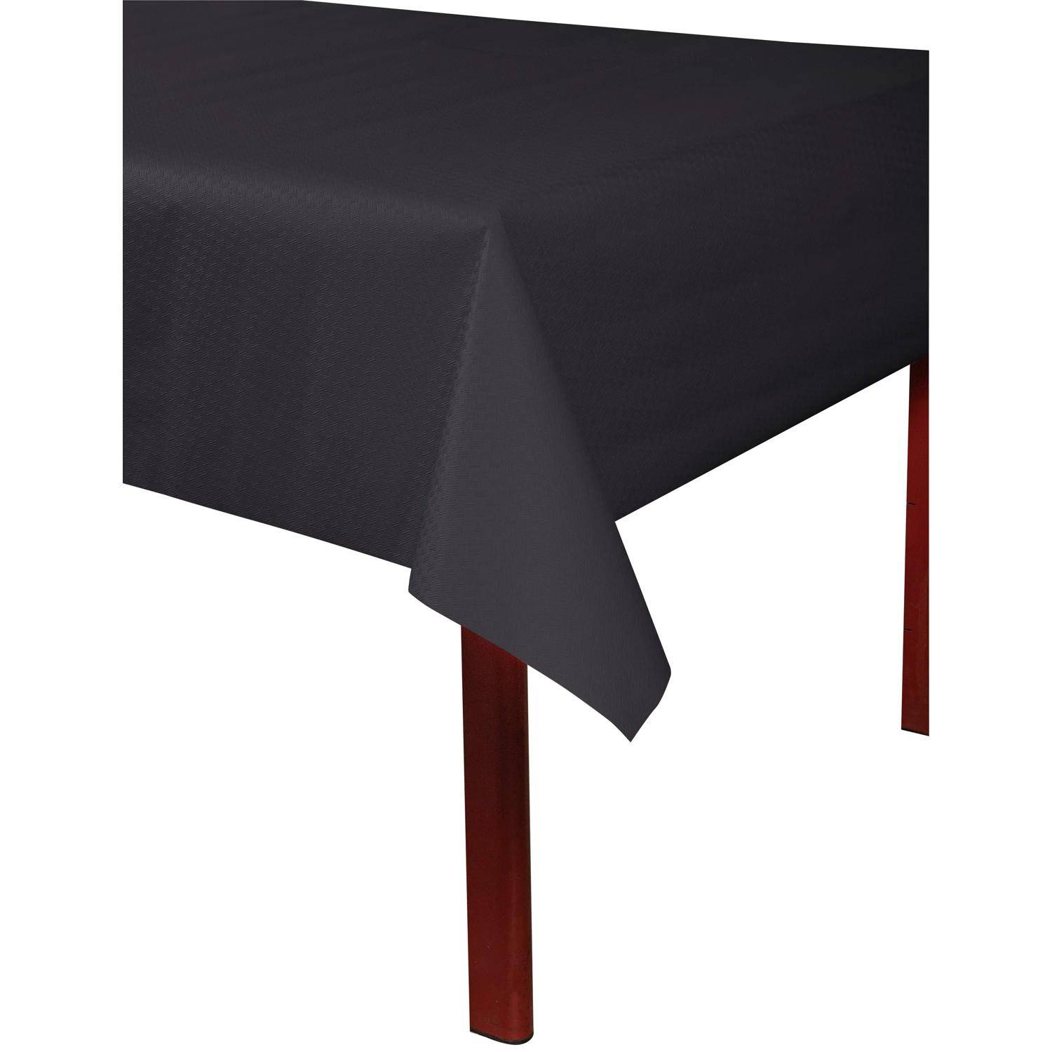 Pronappe 16x Tischdecke Rolle, geprägt, Leineneffekt 6x1,18m Schwarz RG360634I