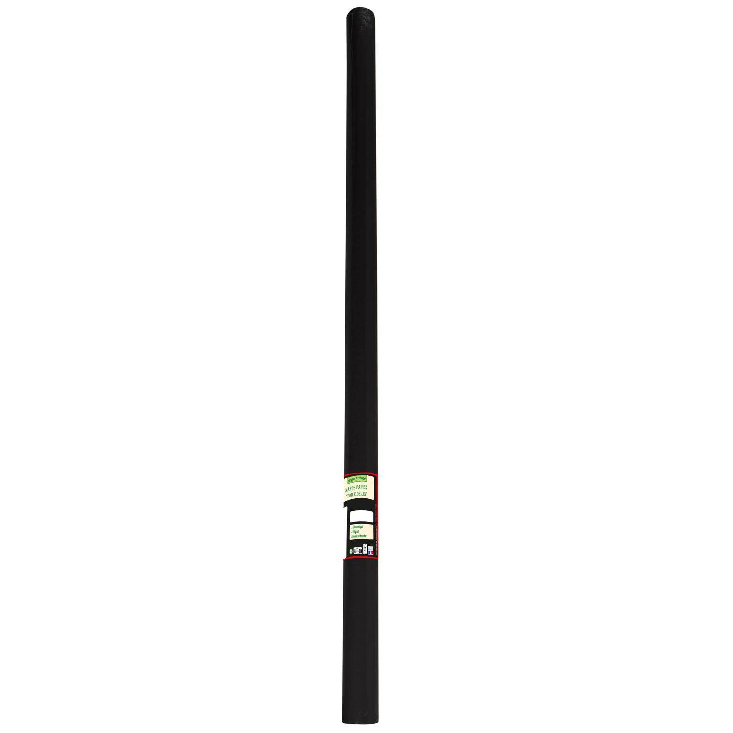 Pronappe 16x Tischdecke Rolle, geprägt, Leineneffekt 6x1,18m Schwarz RG360634I