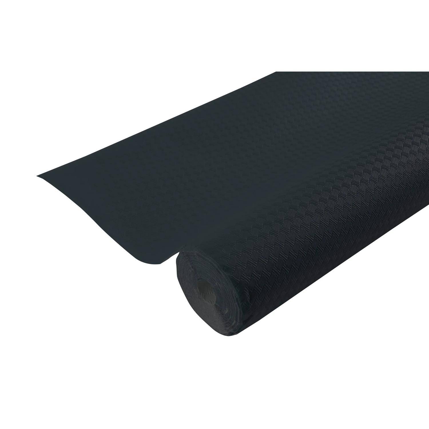 Pronappe 16x Tischdecke Rolle, geprägt, Leineneffekt 6x1,18m Schwarz RG360634I
