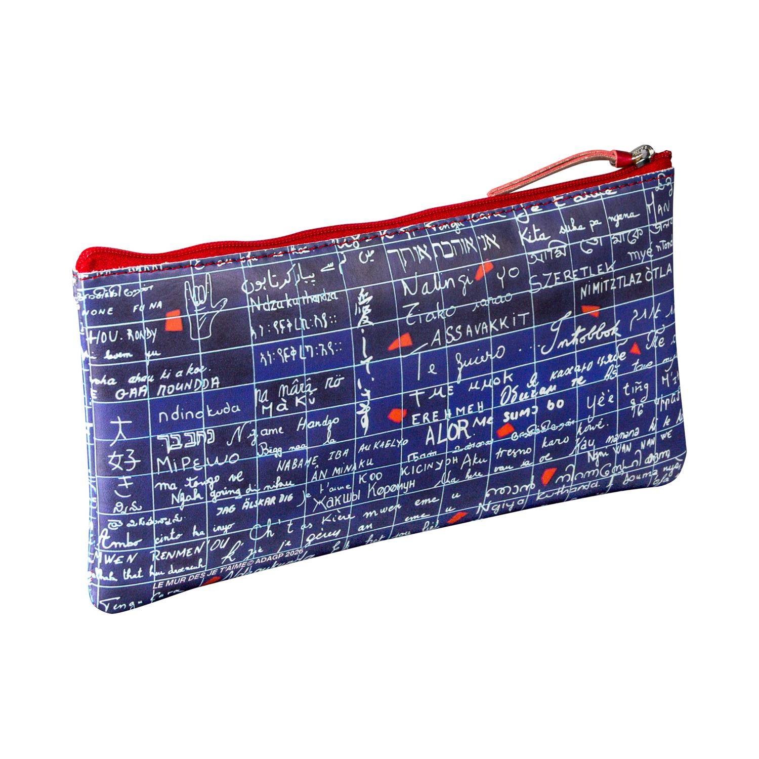 Clairefontaine 4x flaches Schlampermäppchen aus Kunstleder, 22x11 cm 116330C