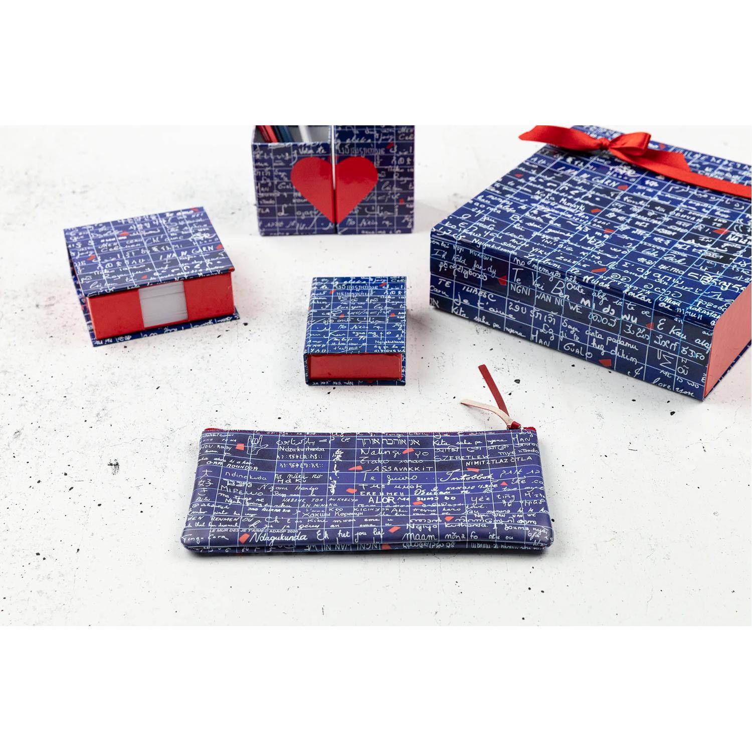 Clairefontaine 4x flaches Schlampermäppchen aus Kunstleder, 22x11 cm 116330C