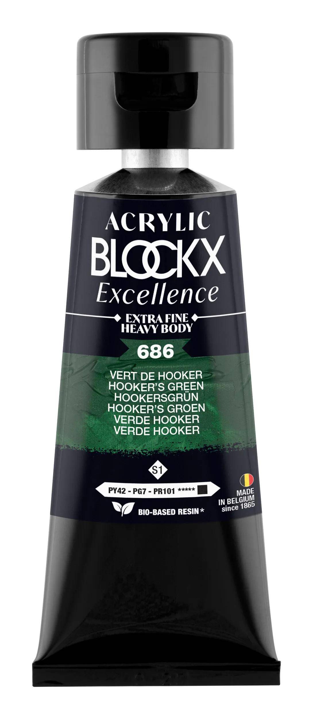 Blockx 3x Acryl EF Hoockersgruen S1 75 ml 71686BXC