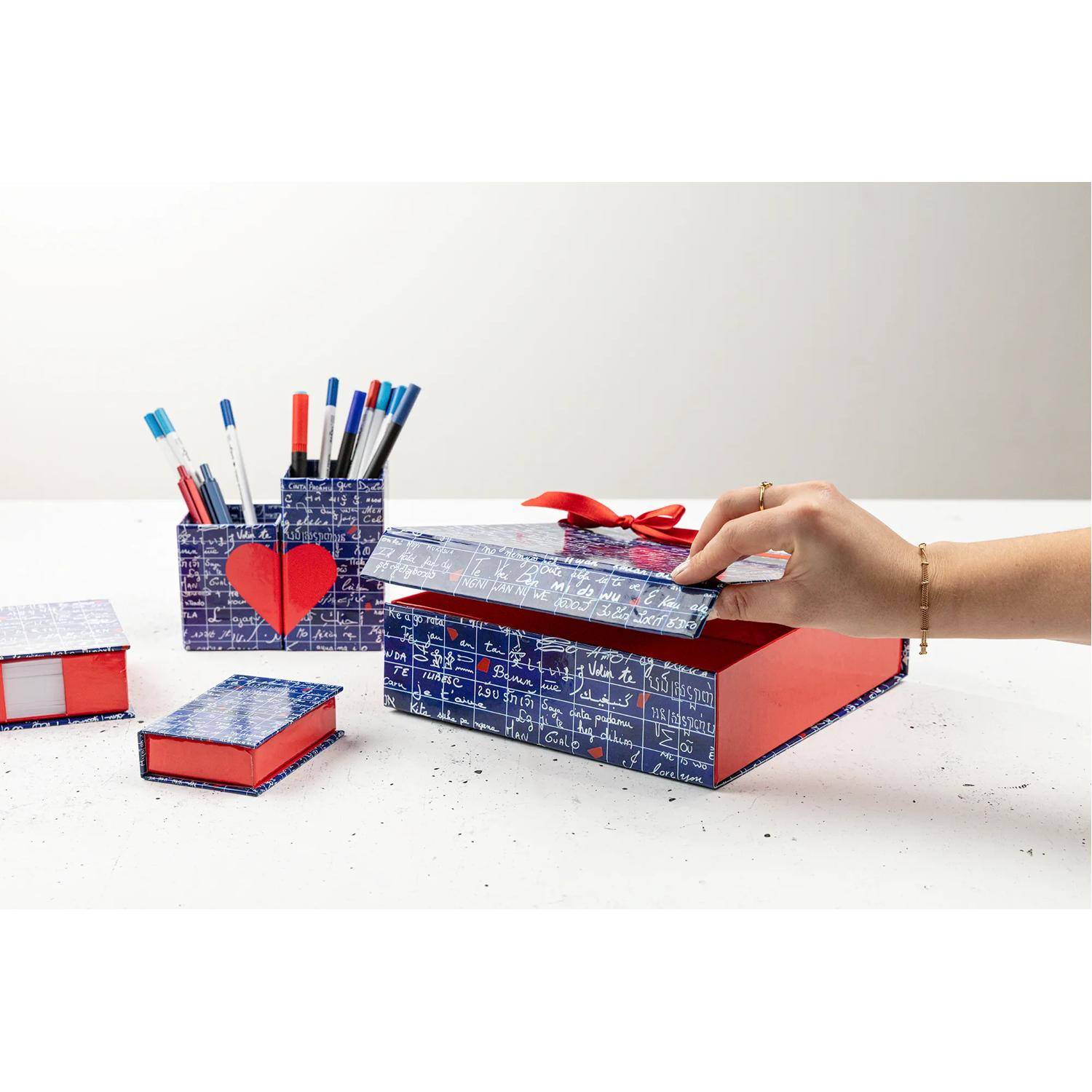 Clairefontaine 2x Schachtel magnetischer Klappe 22x22,5x6,5 cm 116326C