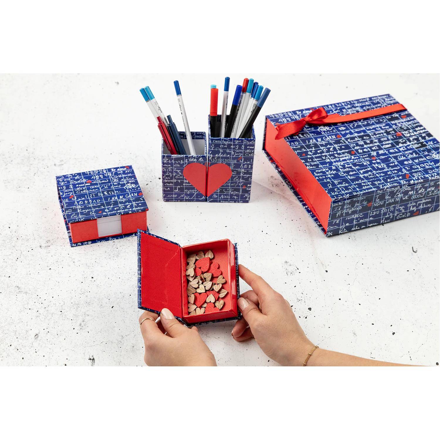 Clairefontaine 6x kleine rechteckige Schachteln 9,5x6,5x3 cm, sortiert 116327C