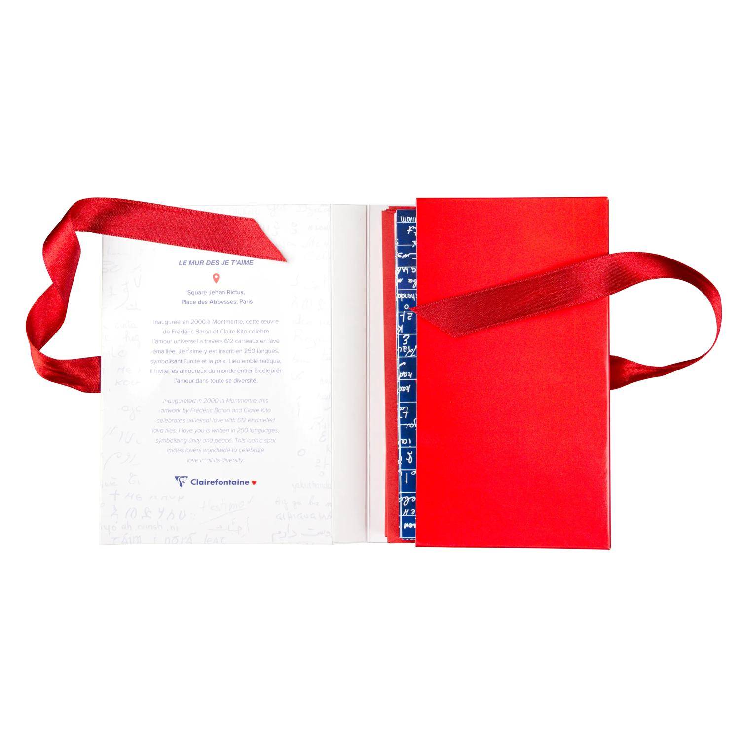 Clairefontaine 5x Le Mur des Je t'aime, Korrespondenzset 15,5x10 cm - 116322C