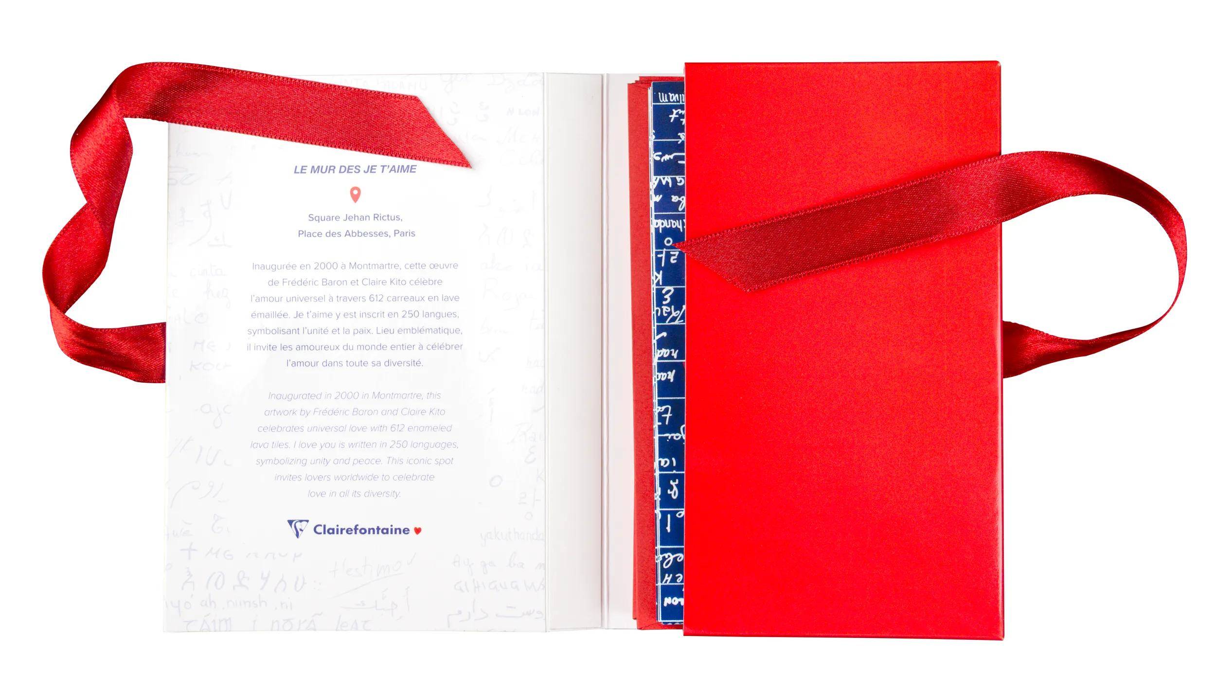 Clairefontaine 5x Le Mur des Je t'aime, Korrespondenzset 15,5x10 cm - 116322C