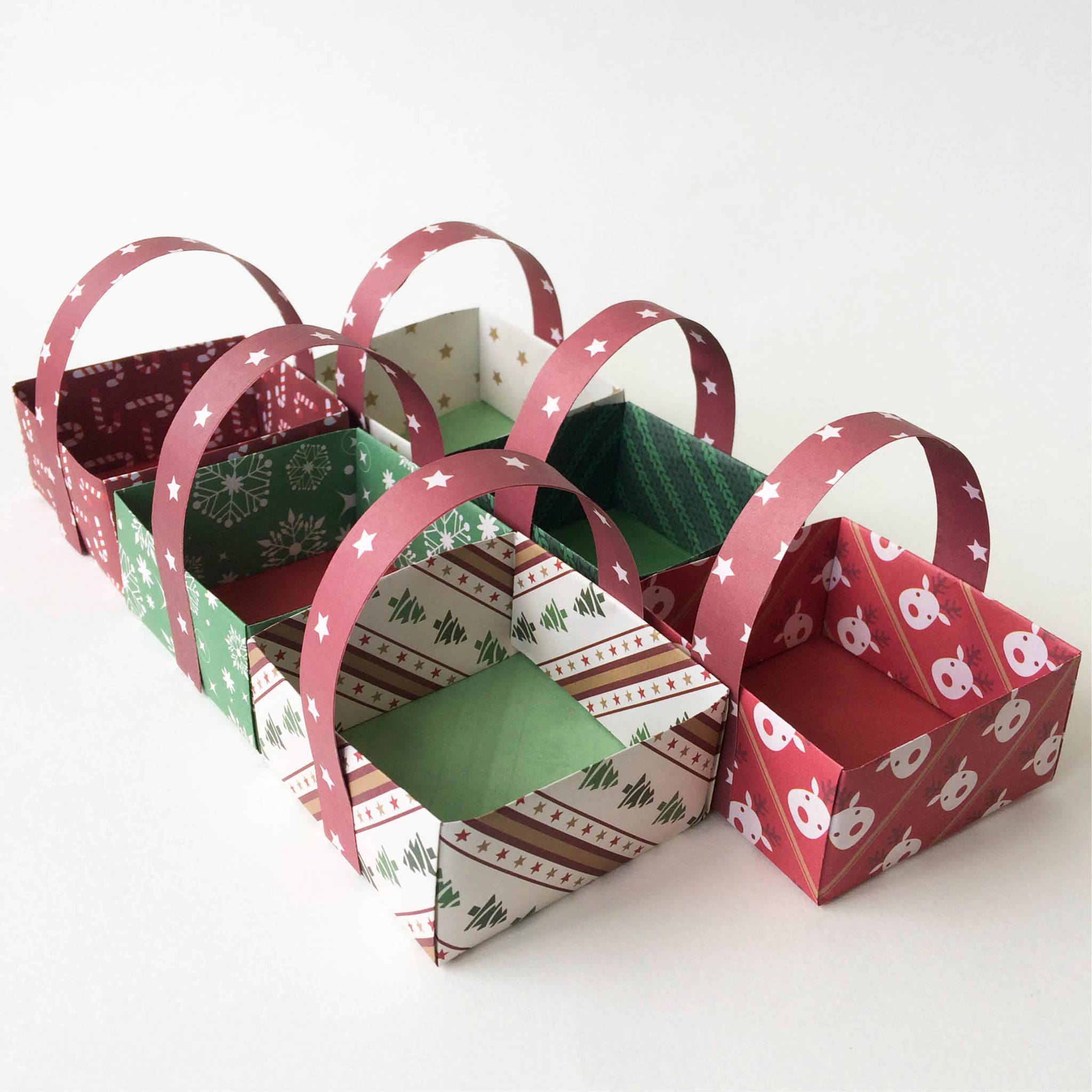 Avenue Mandarine 3x Origami Paper Christmas 60Bl 20x20cm, 70g Mehrfarbig 52508O