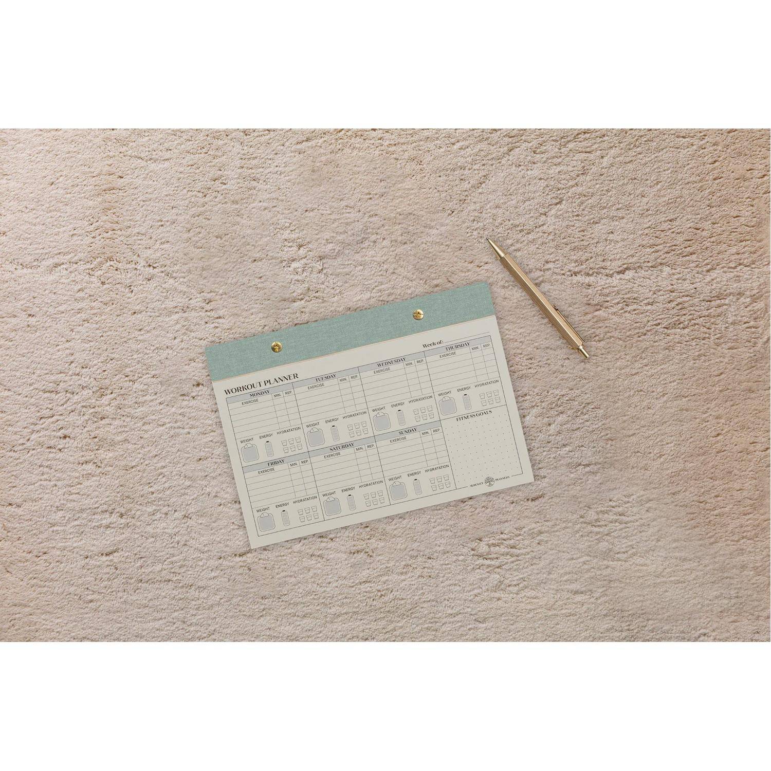 Clairefontaine 4x Workout planner, Notizblock 24x17cm 60 Bl bedruckt 116094C