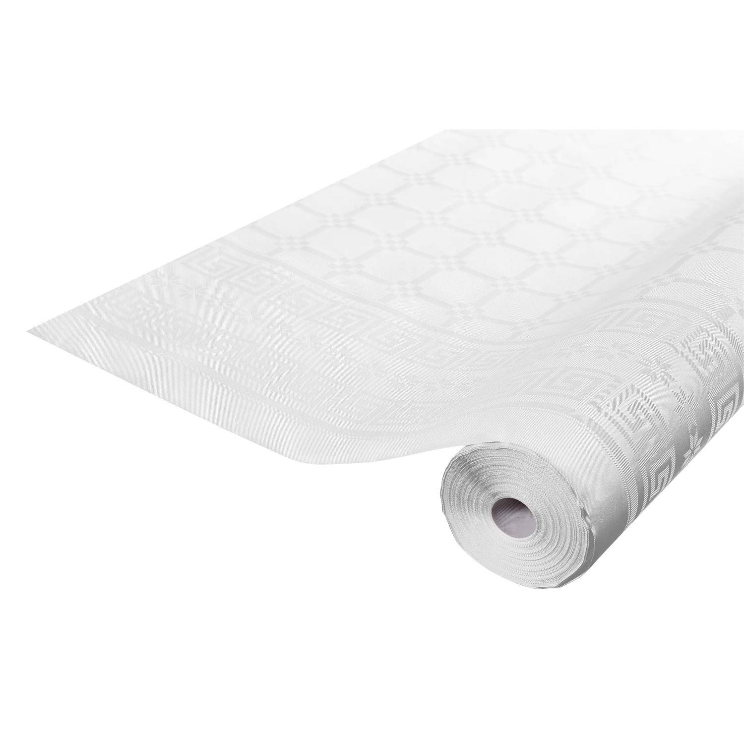 Pronappe 30x Papiertischdecke Rolle Damastprägung - 10x1,18m - Weiß RD261101I