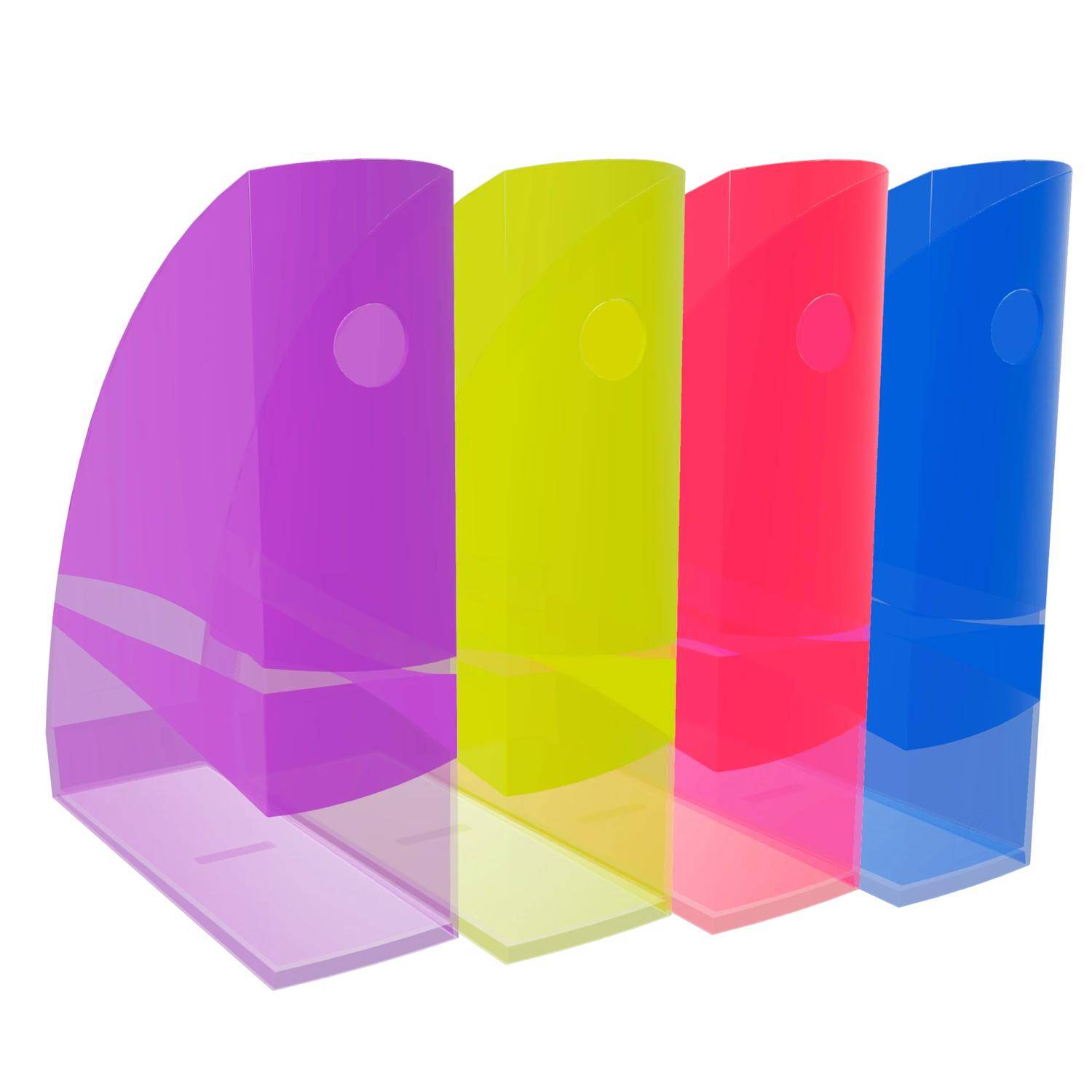 Exacompta Set mit 4 Stehsammlern Mag-Cube, Crystal - sortiert 182808SETD