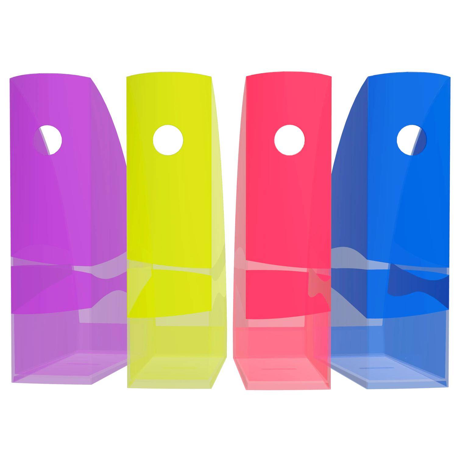 Exacompta Set mit 4 Stehsammlern Mag-Cube, Crystal - sortiert 182808SETD