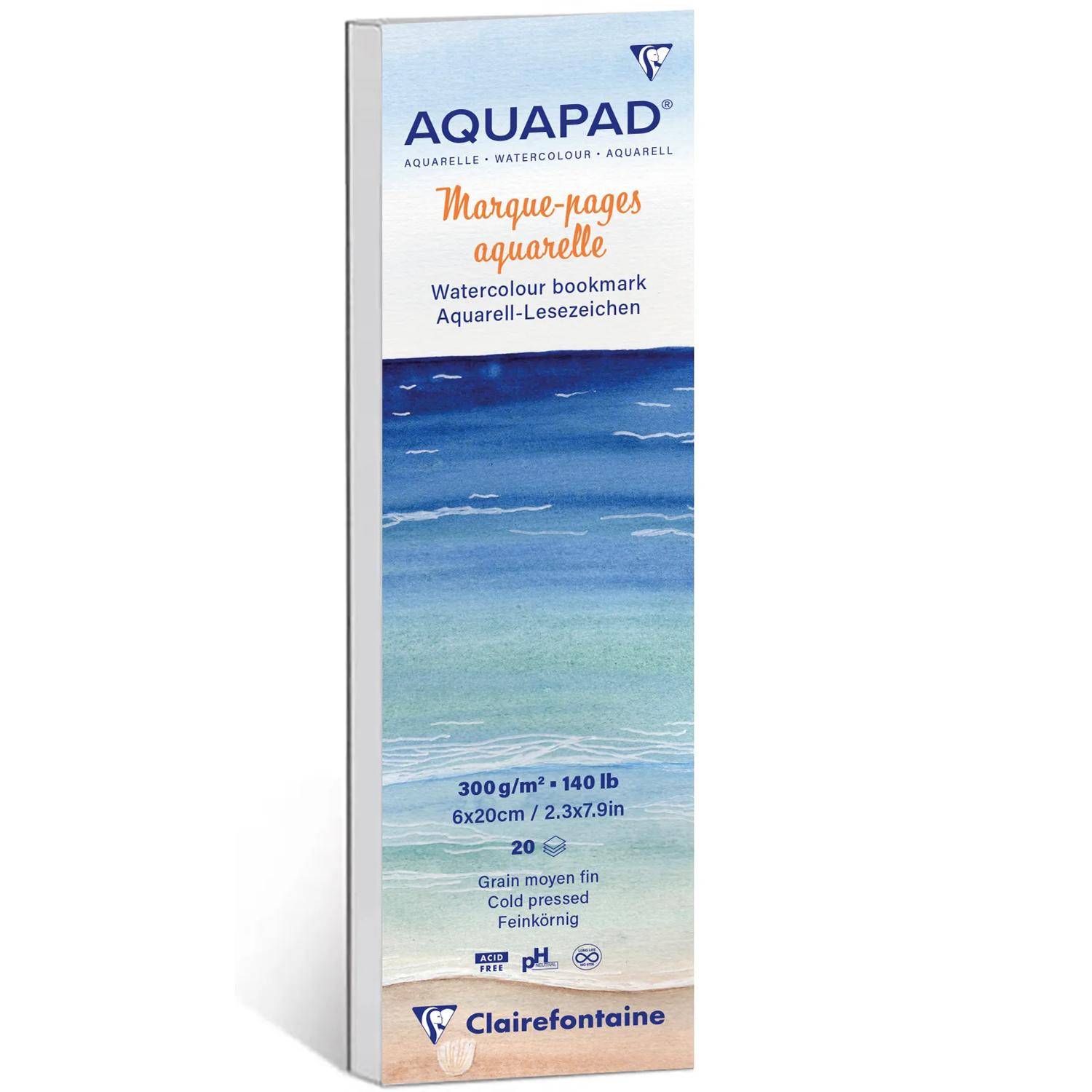 Clairefontaine 5x Aquapad Lesezeichen 6x20 20Bl 300g 976105C