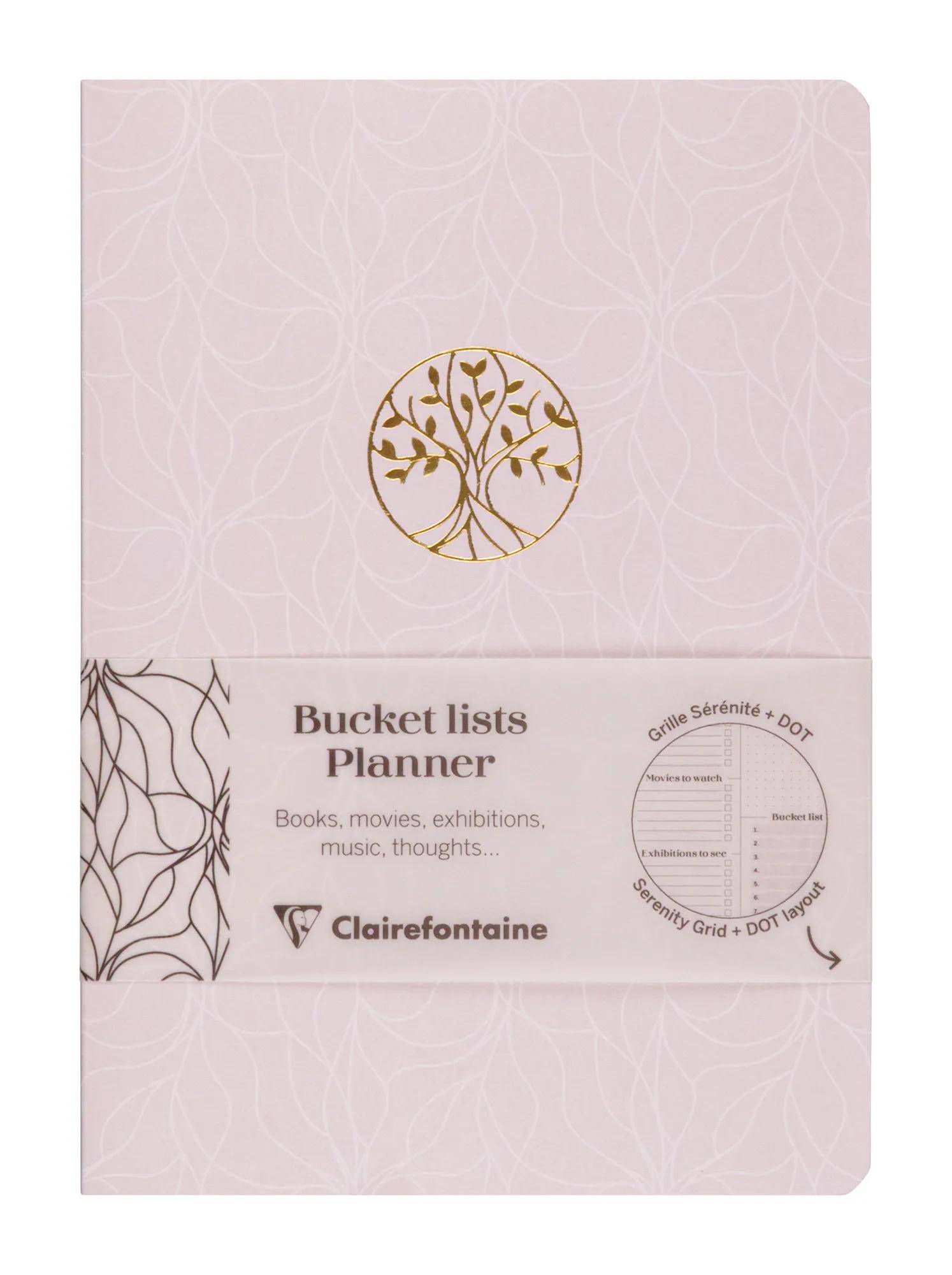 Clairefontaine 9x Bucket list Planer, Buch A5, 32 Bl 90g bedruckt 116084C