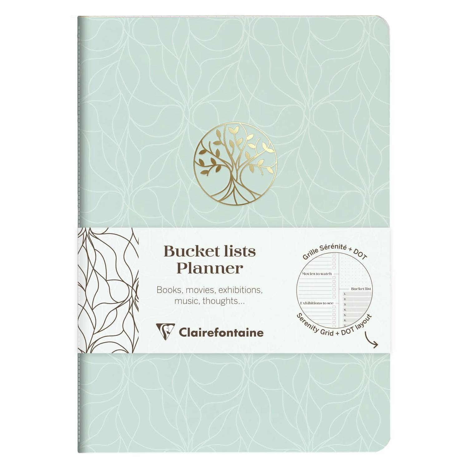 Clairefontaine 9x Bucket list Planer, Buch A5, 32 Bl 90g bedruckt 116084C