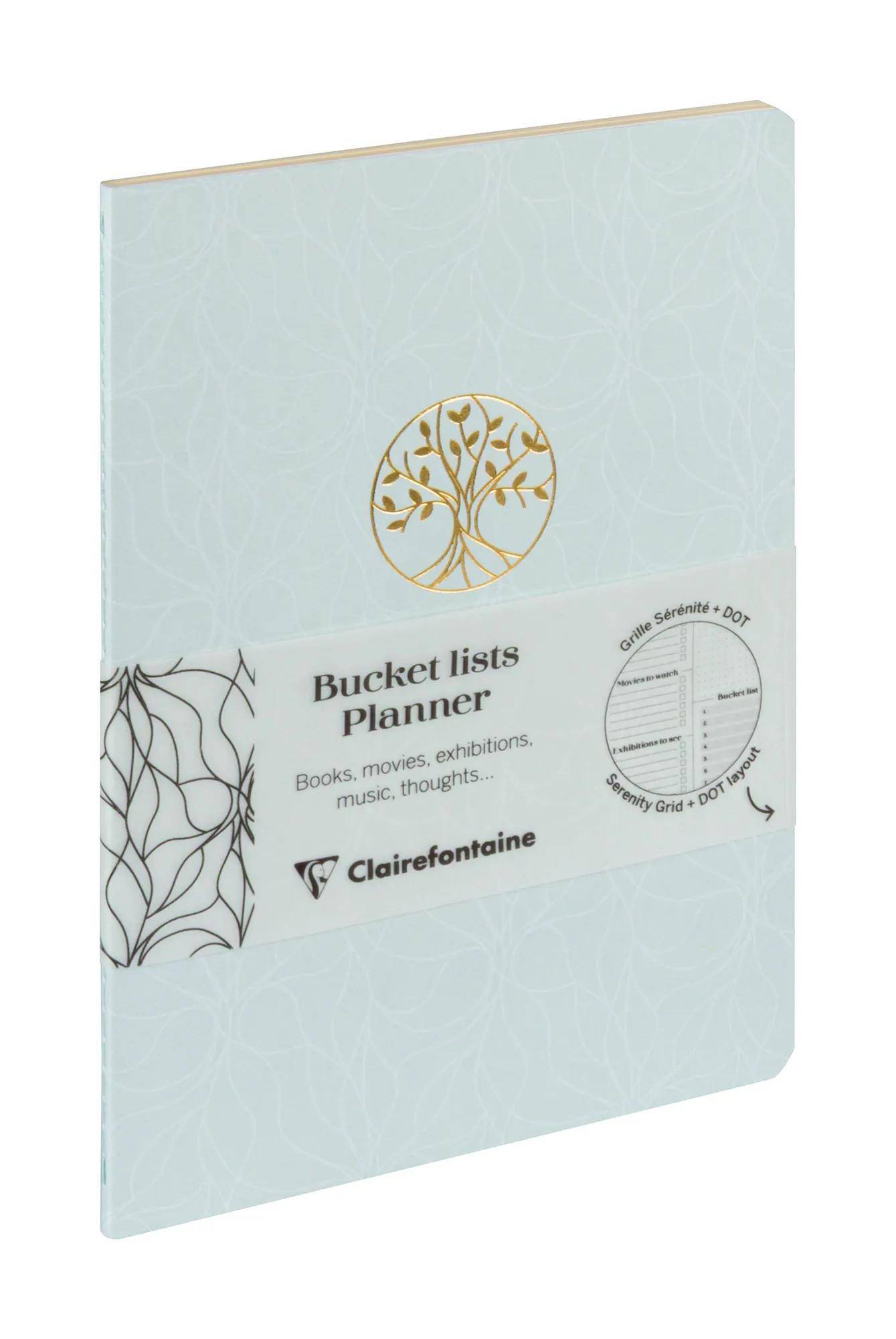 Clairefontaine 9x Bucket list Planer, Buch A5, 32 Bl 90g bedruckt 116084C