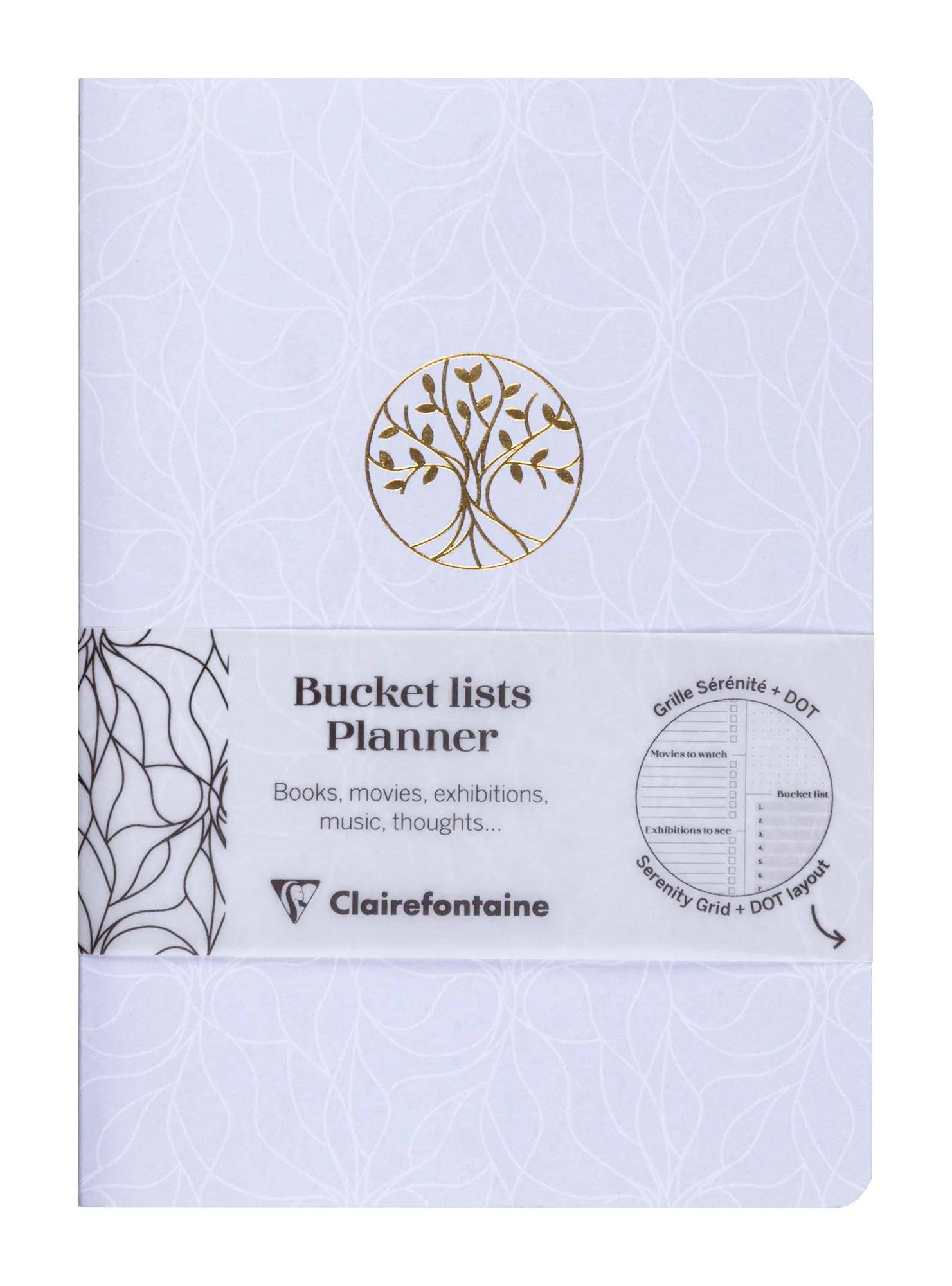 Clairefontaine 9x Bucket list Planer, Buch A5, 32 Bl 90g bedruckt 116084C