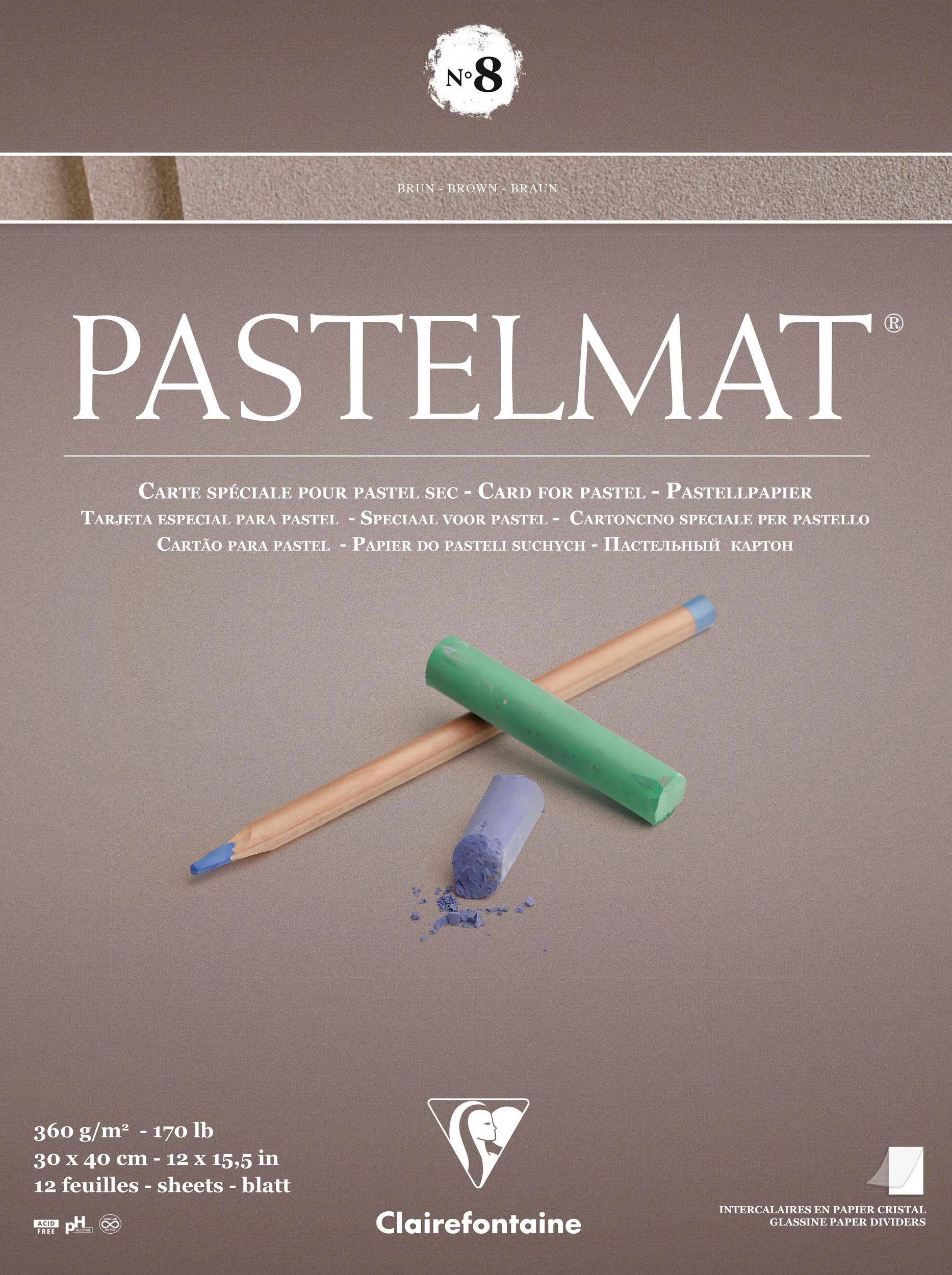 Clairefontaine Pastelmat Nr.8 30x40 12 Bl 360 g 96015C