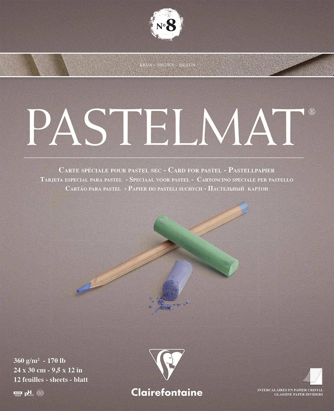 Clairefontaine Pastelmat Nr.8 24x30 12 Bl 360 g 96014C