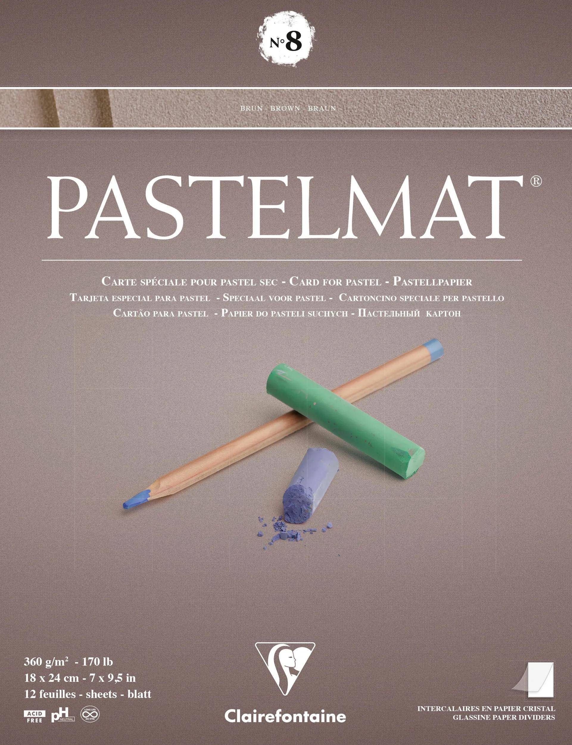 Clairefontaine Pastelmat Nr 8 18x24 12 Bl 360 g 96013C