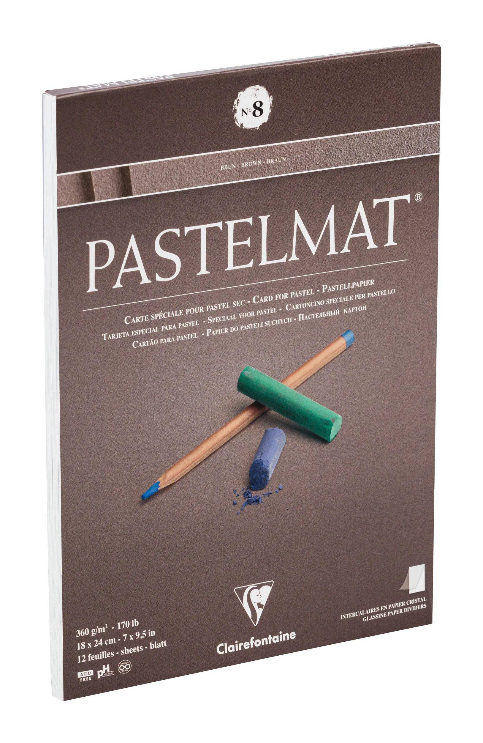 Clairefontaine Pastelmat Nr 8 18x24 12 Bl 360 g 96013C