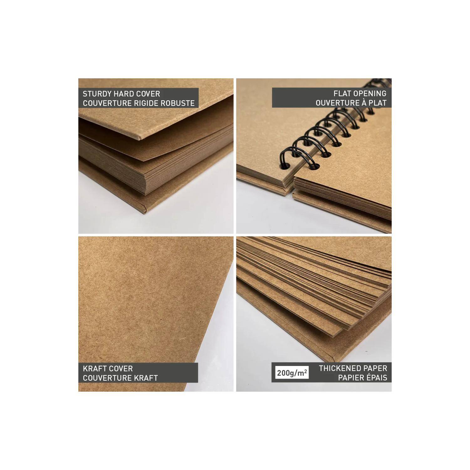 Clairefontaine 3x Album fest Kraft GZ 20x20 40Bl 200g 95439C