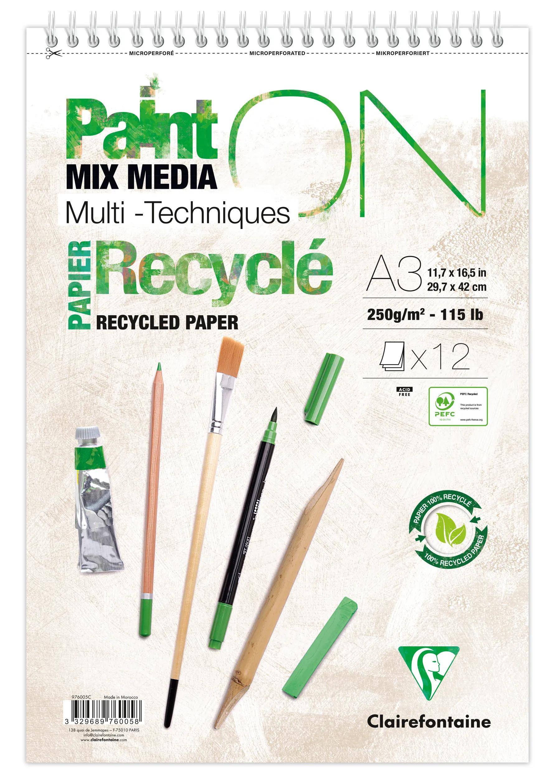 Clairefontaine 2x PaintON RC gekoer Spi 12Bl 250g A3+ 976005C