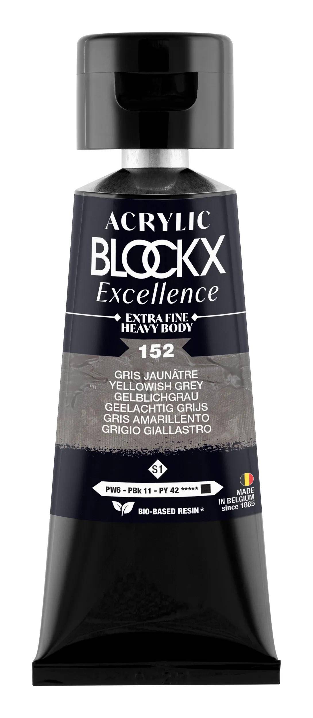 Blockx 3x Acryl EF Gelblichgrau S1 75 ml 71152BXC