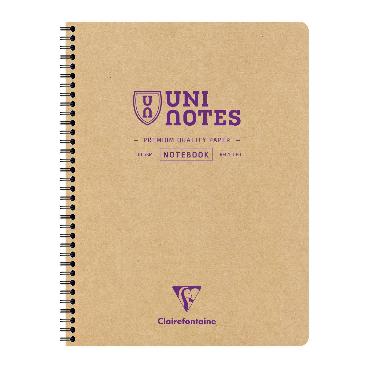 Clairefontaine 5x Uninotes Collegeblock 80Bl A4+ Lin 9853C