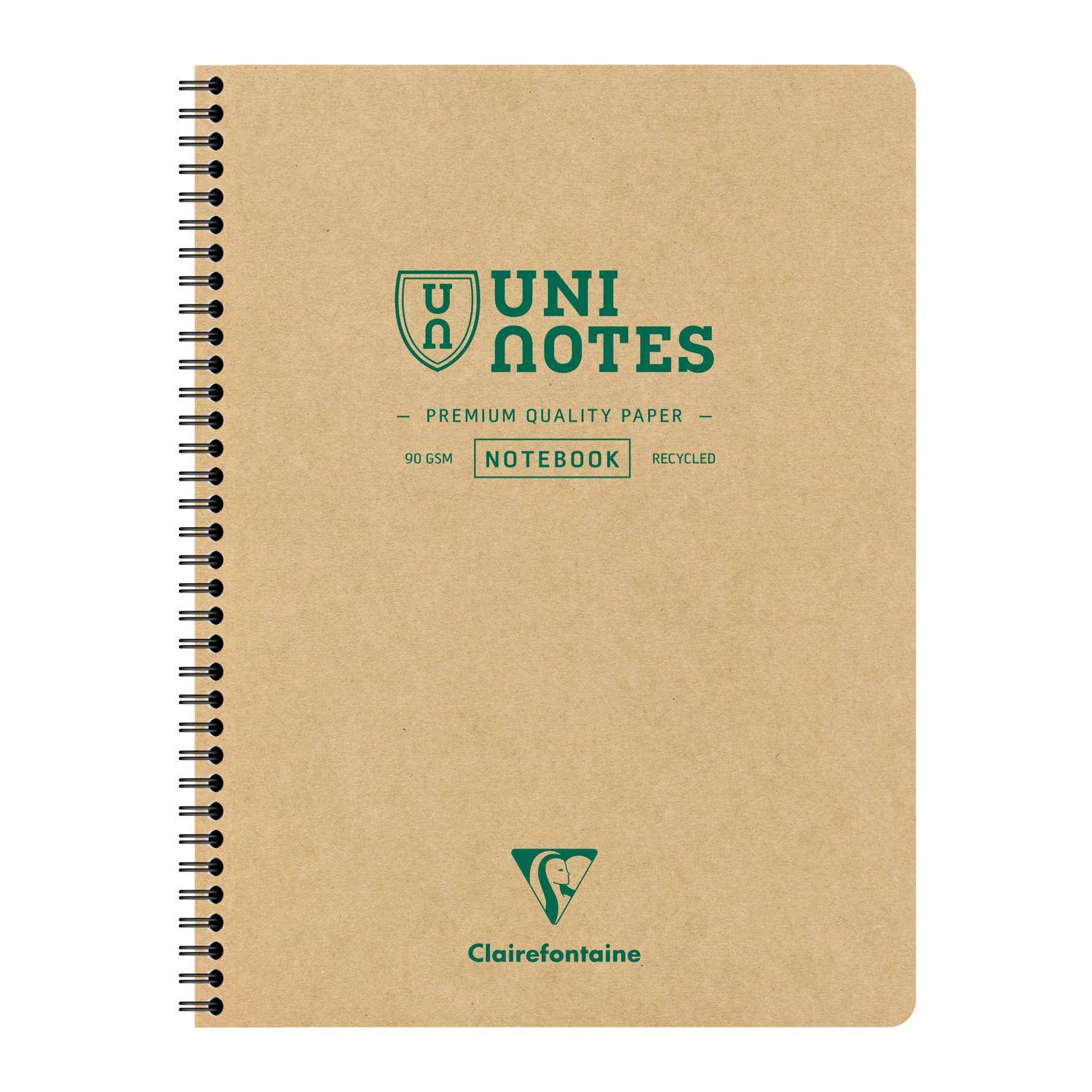 Clairefontaine 5x Uninotes Collegeblock 80Bl A4+ Kar 9852C