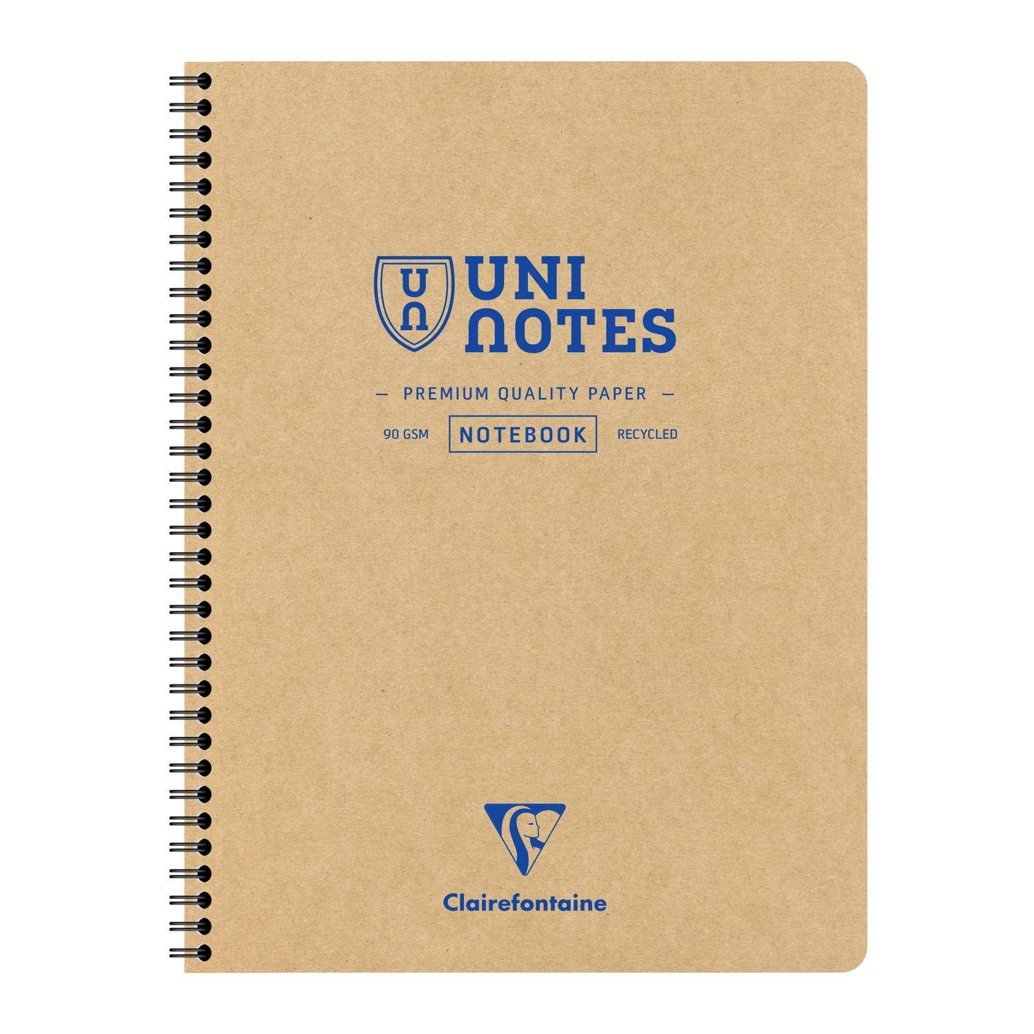 Clairefontaine 5x Uninotes Collegeblock 80Bl A4+ Kar 9852C
